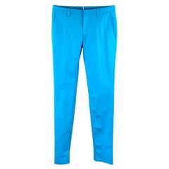 CALVIN KLEIN Taille 30 Pantalon habillé en coton Aqua Zip Fly