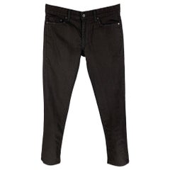 CALVIN KLEIN Jeans slim con zip in cotone nero taglia 31