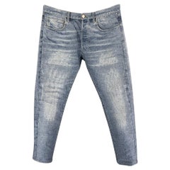 CALVIN KLEIN Jeans slim in cotone e poliestere lavato blu chiaro taglia 32