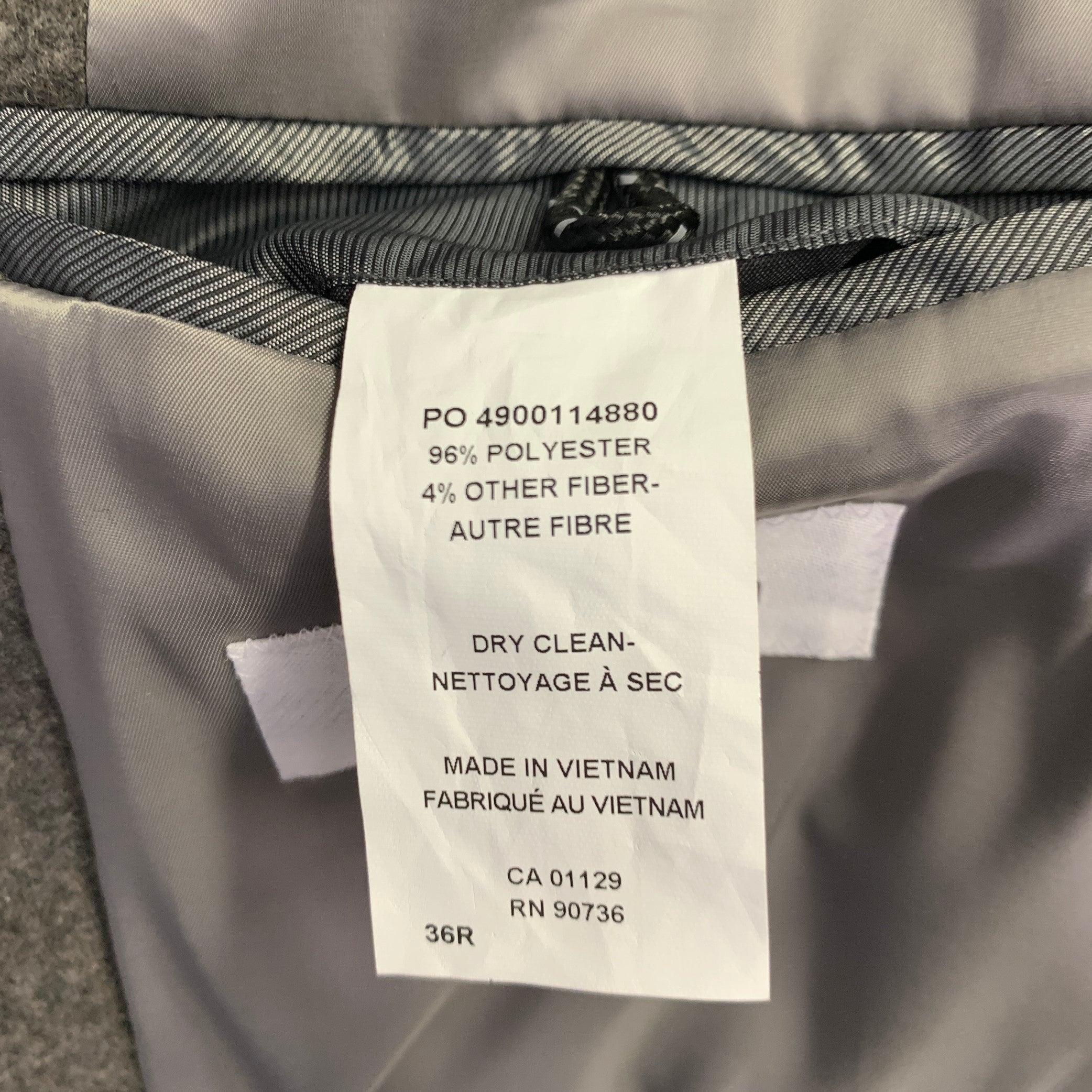 Calvin Klein Taglia 36 Cappotto in misto poliestere grigio erica in vendita 2