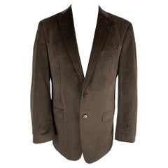 CALVIN KLEIN Cappotto sportivo in poliestere marrone con risvolto a tacche taglia 40
