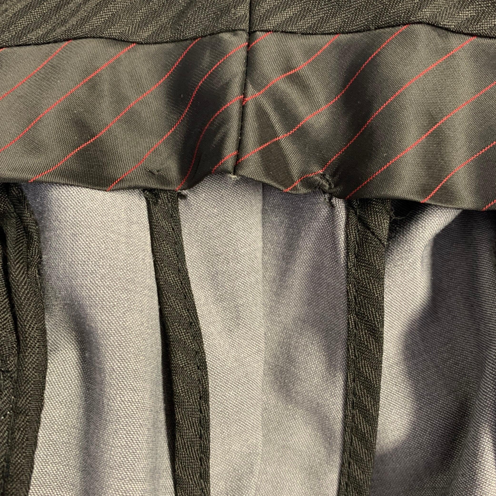 CALVIN KLEIN Talla 40 Gris Mezcla de Lana Traje de un solo pecho con solapa de muesca en venta 8