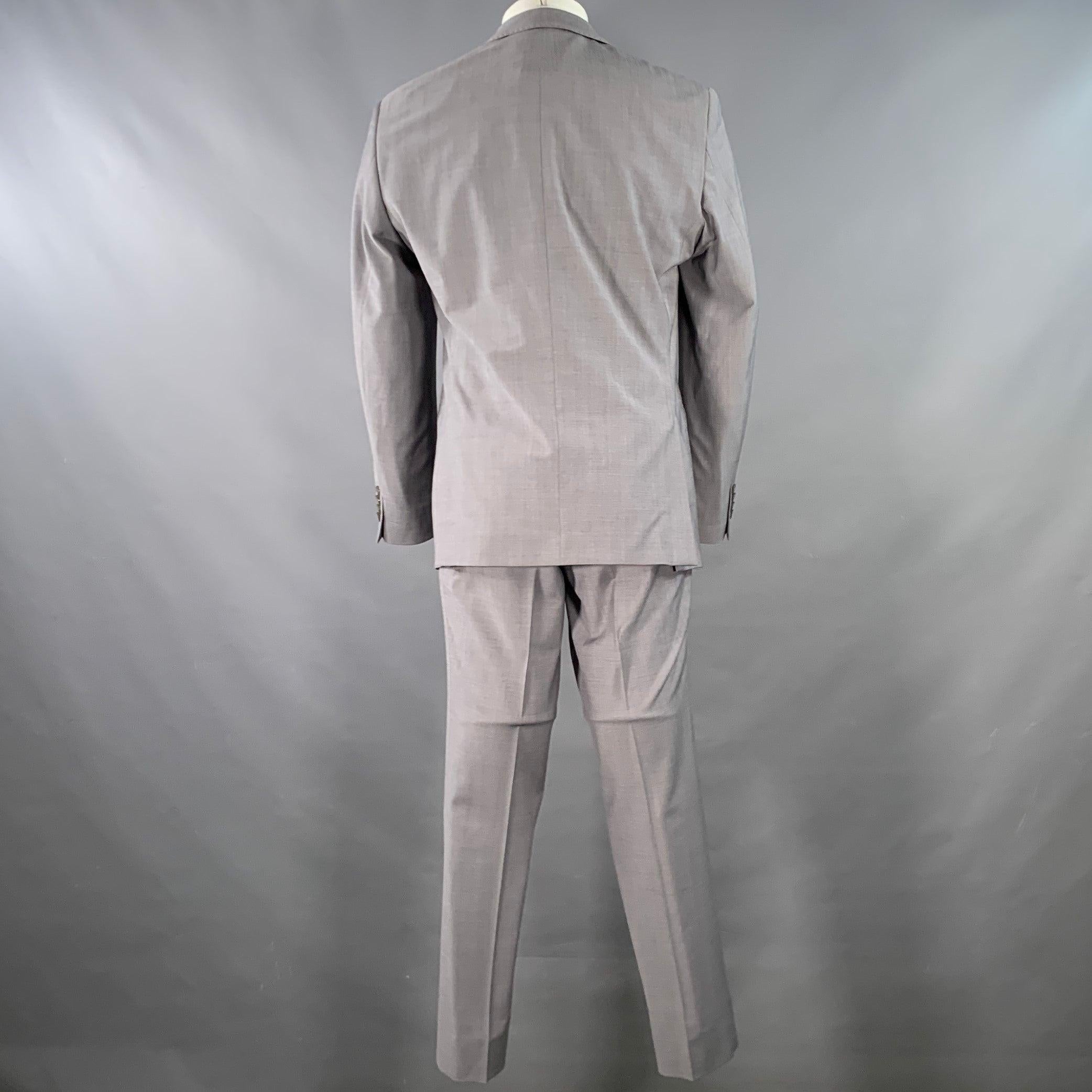 De los hombres CALVIN KLEIN Talla 40 Gris Mezcla de Lana Traje de un solo pecho con solapa de muesca en venta