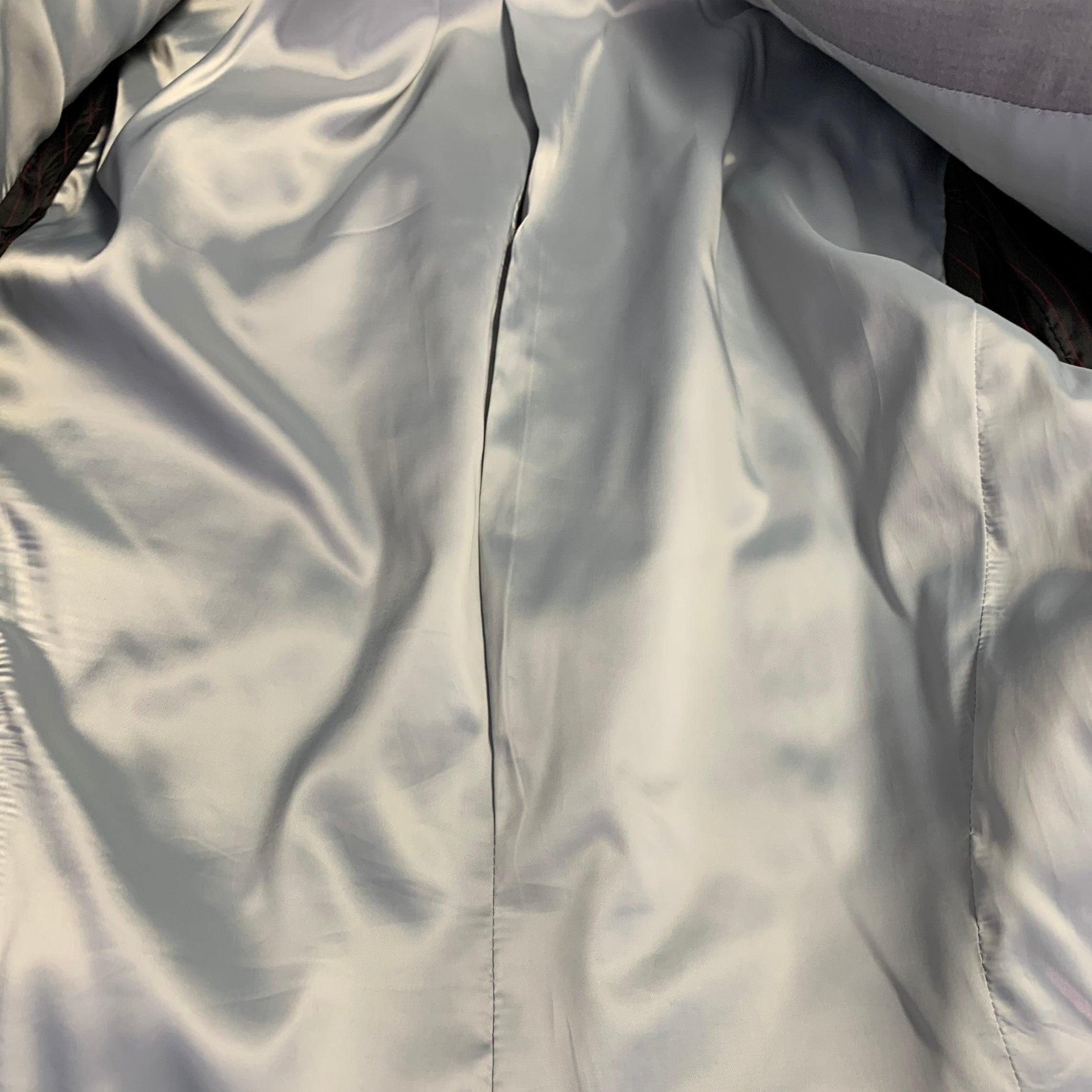 CALVIN KLEIN Talla 40 Gris Mezcla de Lana Traje de un solo pecho con solapa de muesca en venta 6