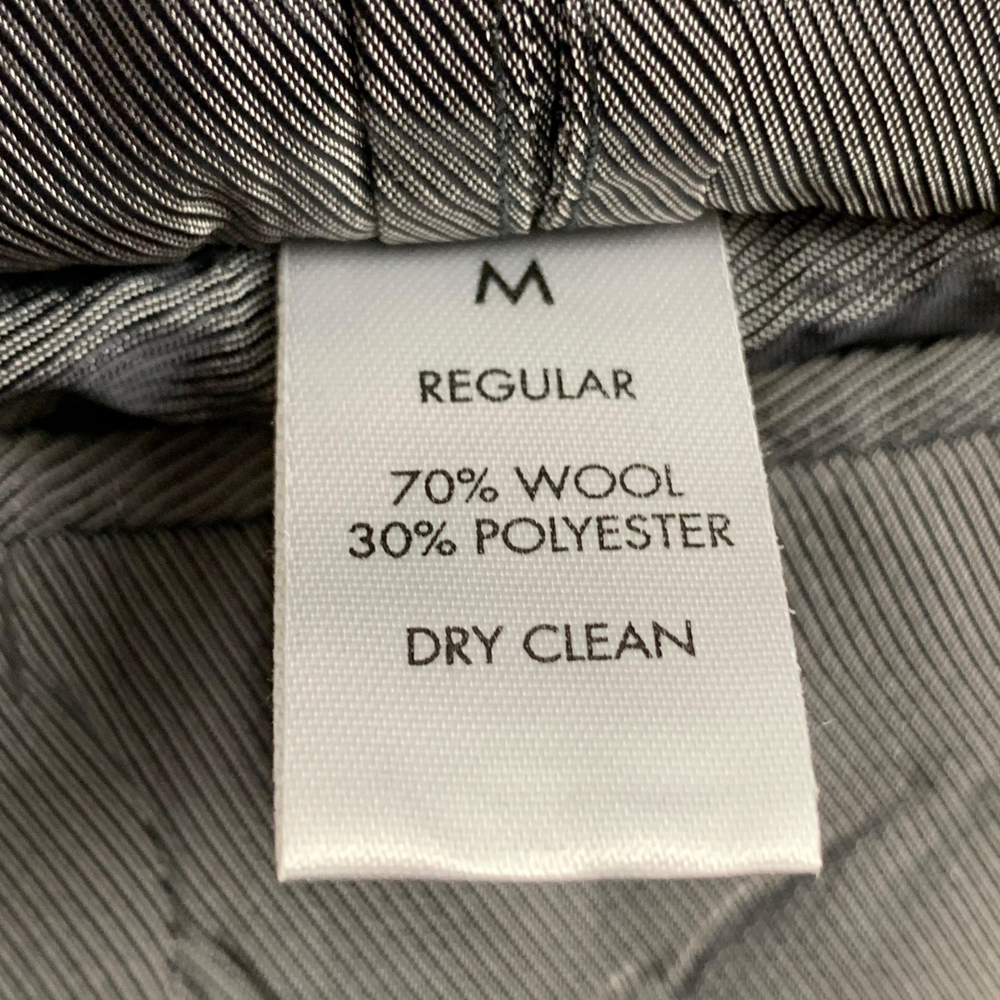 CALVIN KLEIN Size 42 Regular Grey Plaid Wool Blend Notch Lapel Suit 4