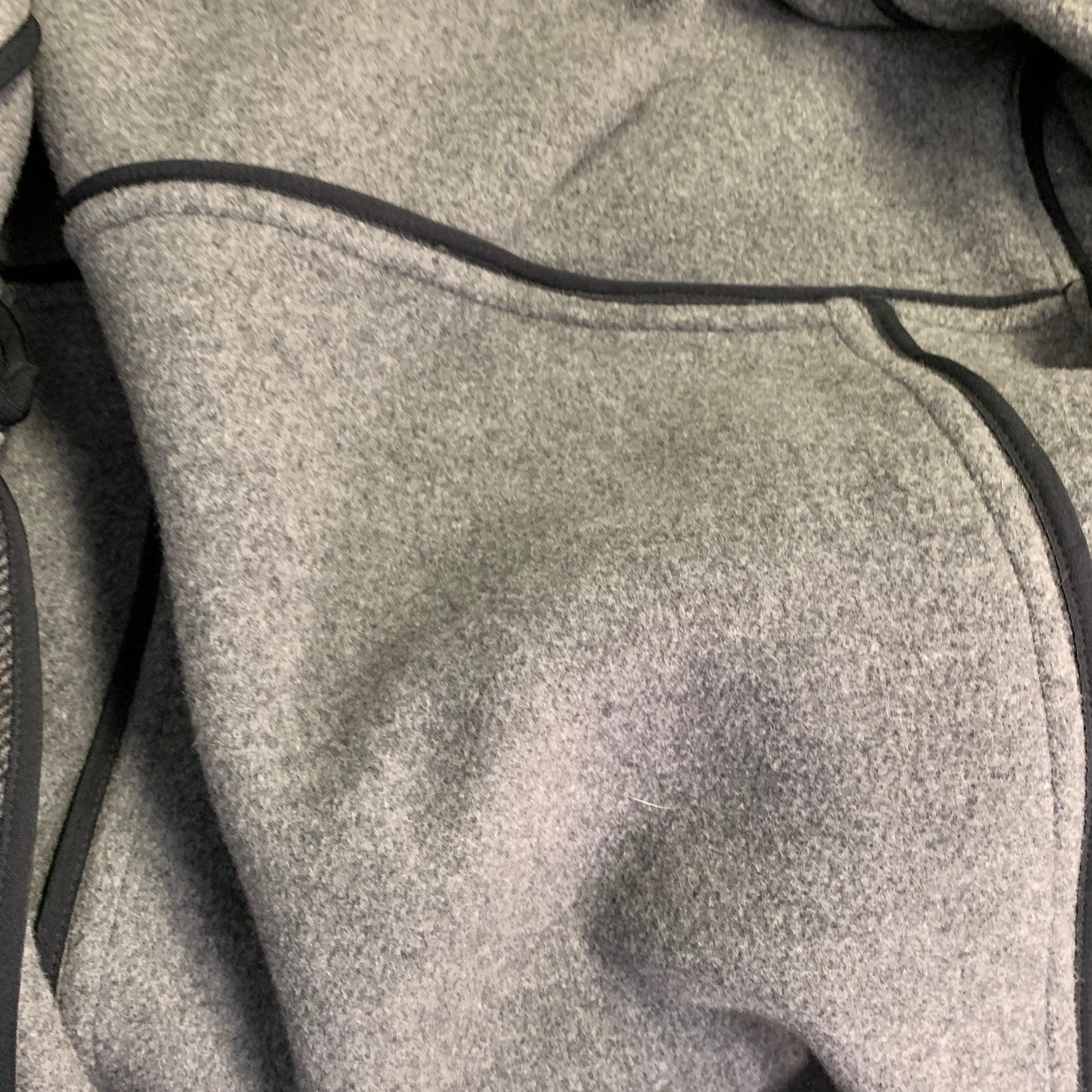 CALVIN KLEIN Talla S Abrigo con cierre basculante en espiga de carbón negro en venta 6