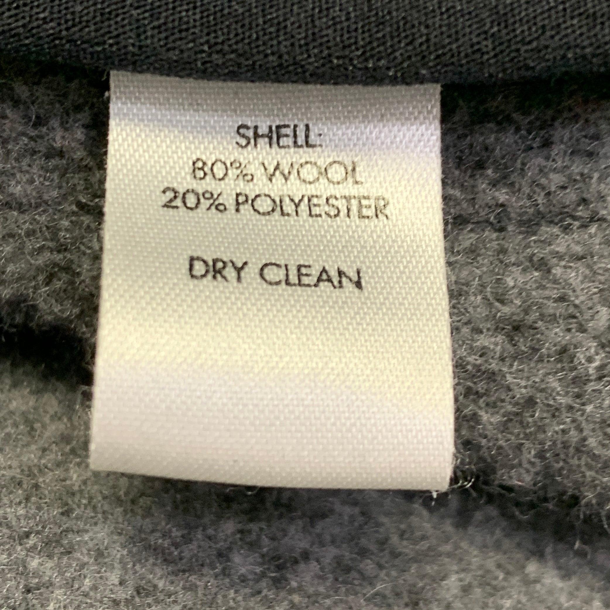 CALVIN KLEIN Talla S Abrigo con cierre basculante en espiga de carbón negro en venta 7