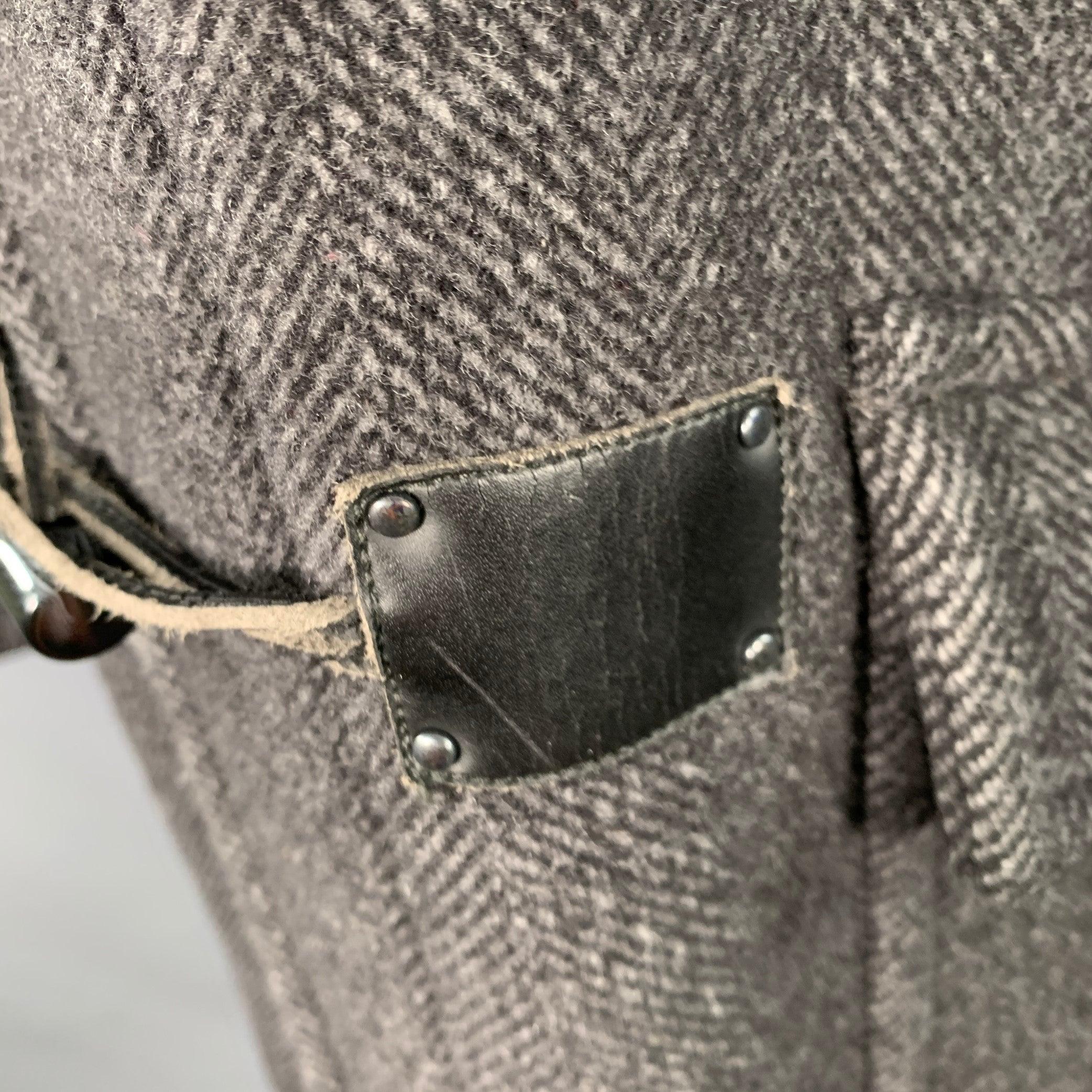 CALVIN KLEIN Talla S Abrigo con cierre basculante en espiga de carbón negro en venta 4