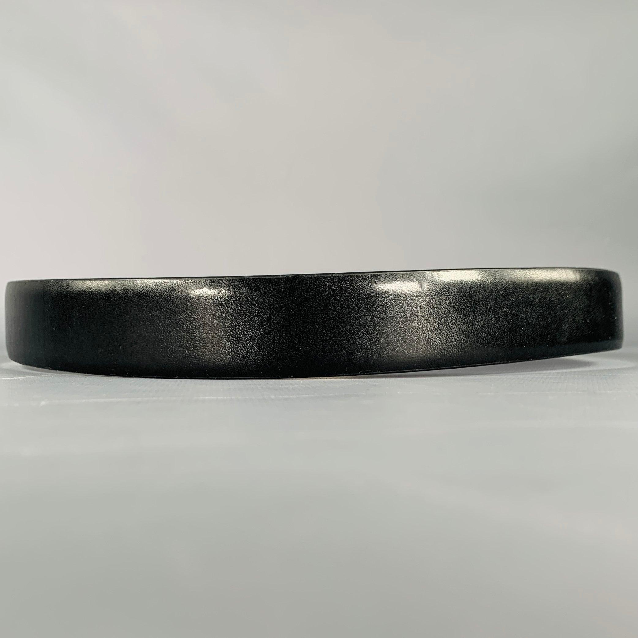 Men's CALVIN KLEIN Size S Black Silver Leather Belt