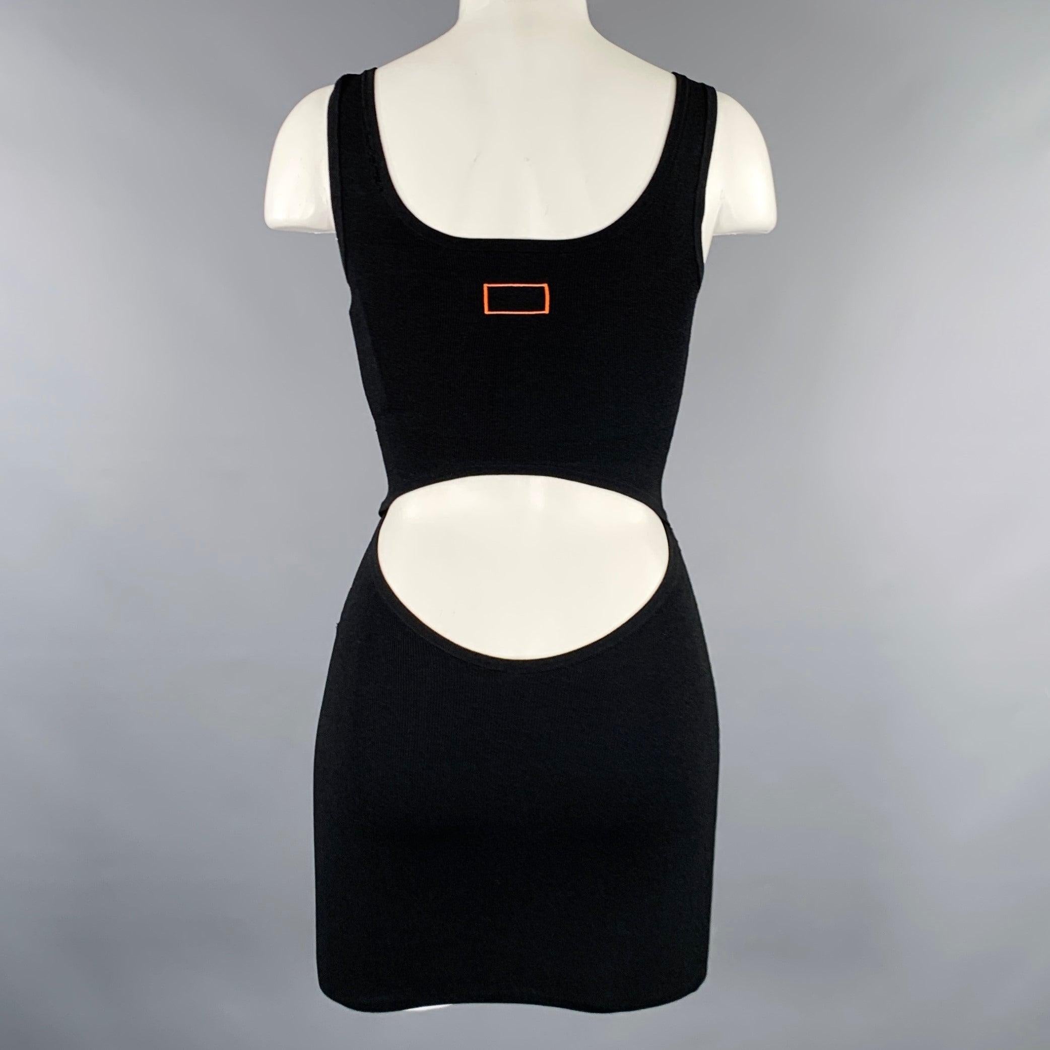 Women's CALVIN KLEIN Size XS Black Jersey Rib Knit Tank Dress For Sale