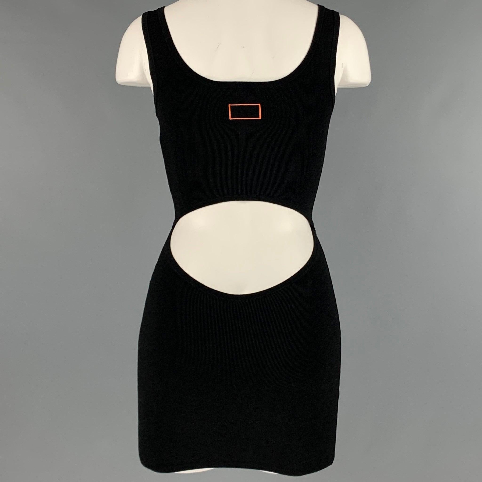 Women's CALVIN KLEIN Size XS Black Jersey Tank Bodycon Mini Dress For Sale