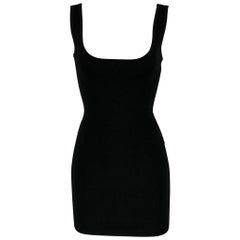 CALVIN KLEIN Size XS Black Jersey Tank Bodycon Mini Dress