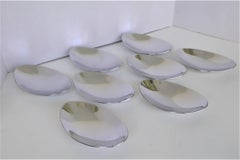 Calvin Klein Solar Platinum Hand Polished Metal 8 Boat Shaped Vessels