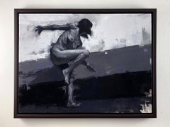 „A Precarious Balance“, Ölgemälde mit weiblicher Aktfigur, Akt