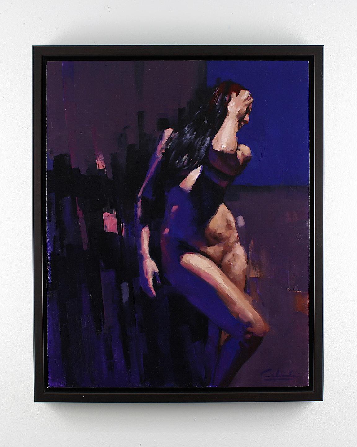 „Approaching Equilibruim“ Ölgemälde mit weiblicher Aktfigur, Akt – Painting von Calvin Lai