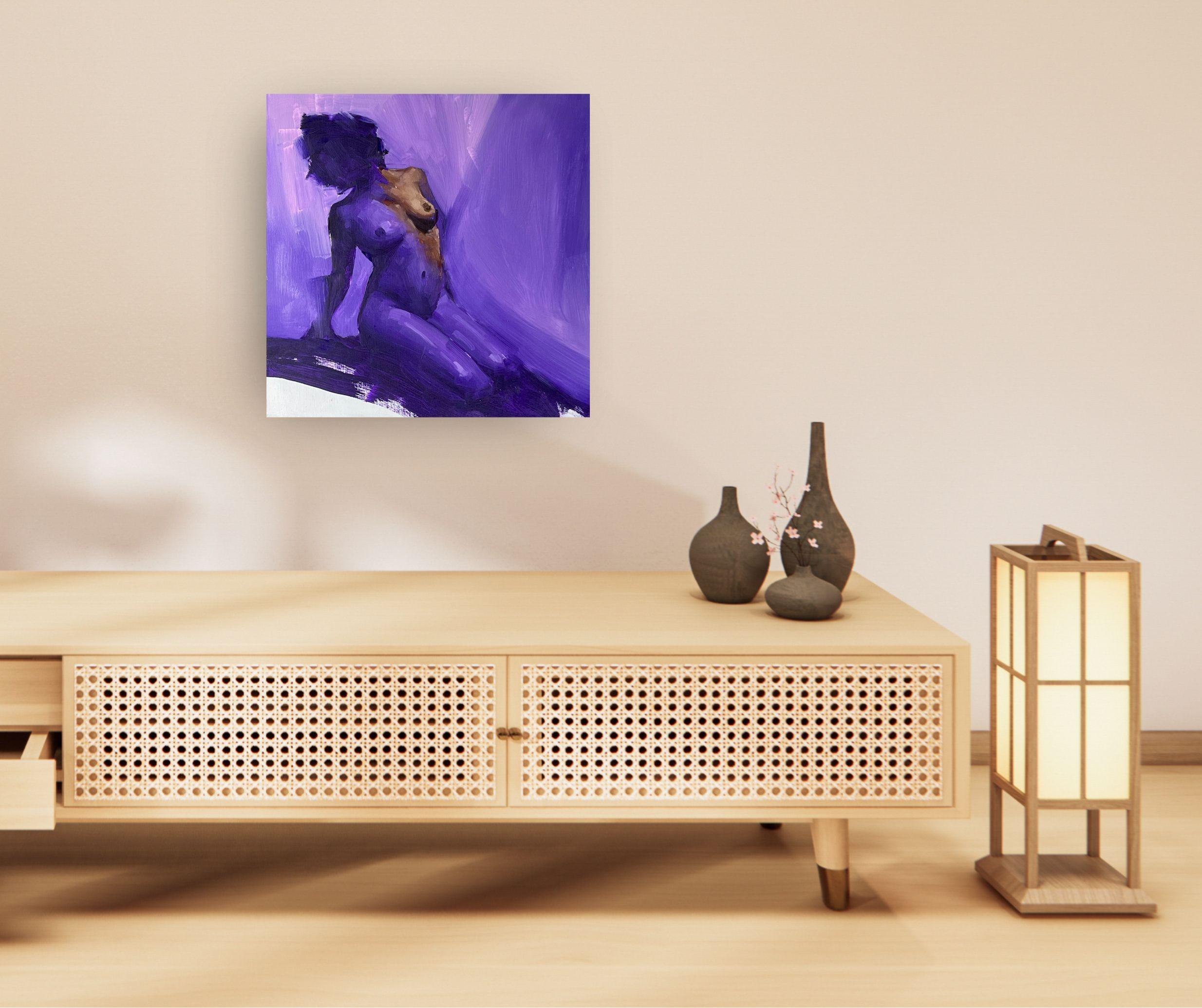 Chroma 36 - original figurativ abstrakt - weibliche form A - zeitgenössische kunst – Painting von Calvin Lai