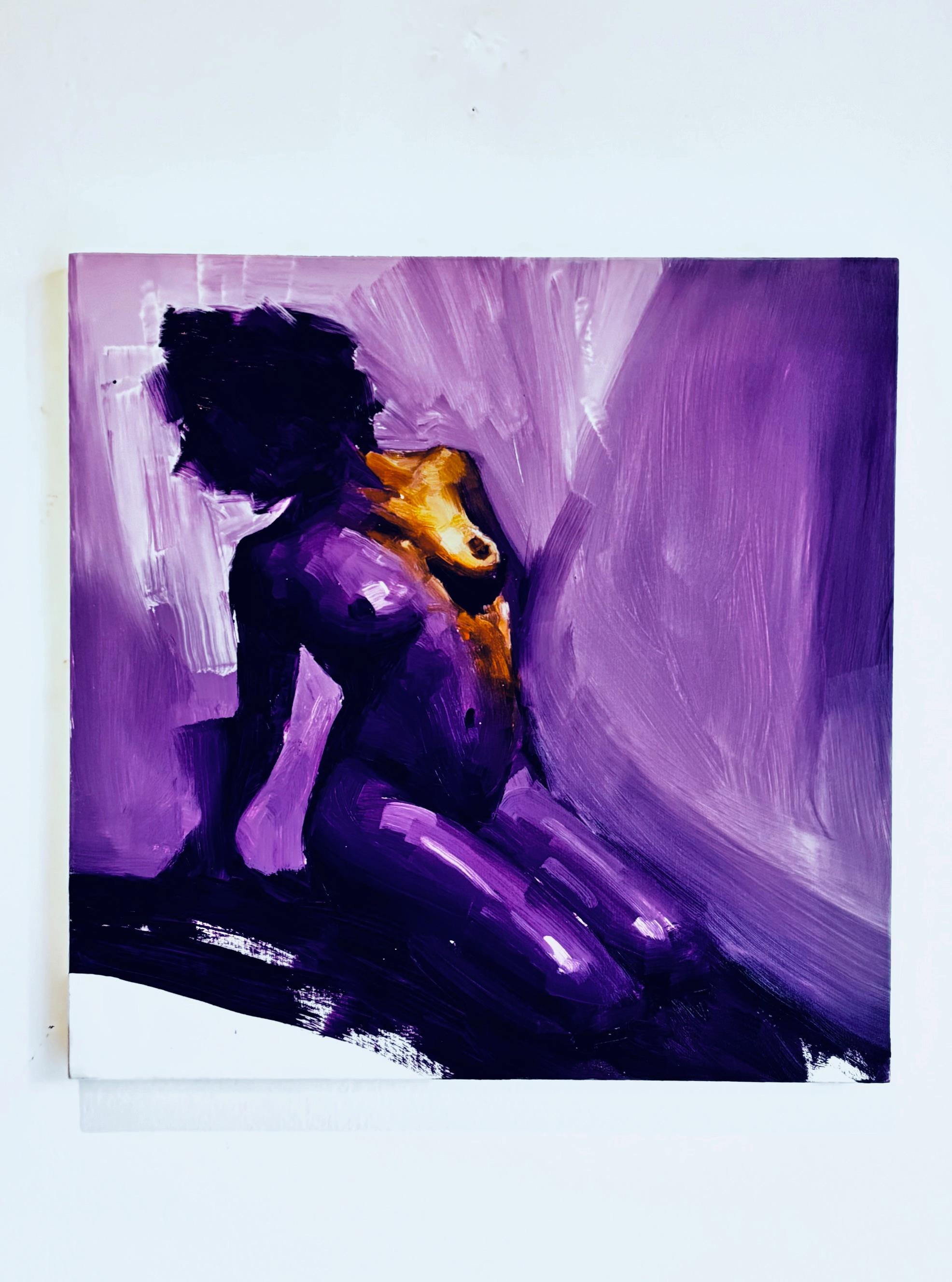 Chroma 36 - original figurativ abstrakt - weibliche form A - zeitgenössische kunst – Painting von Calvin Lai
