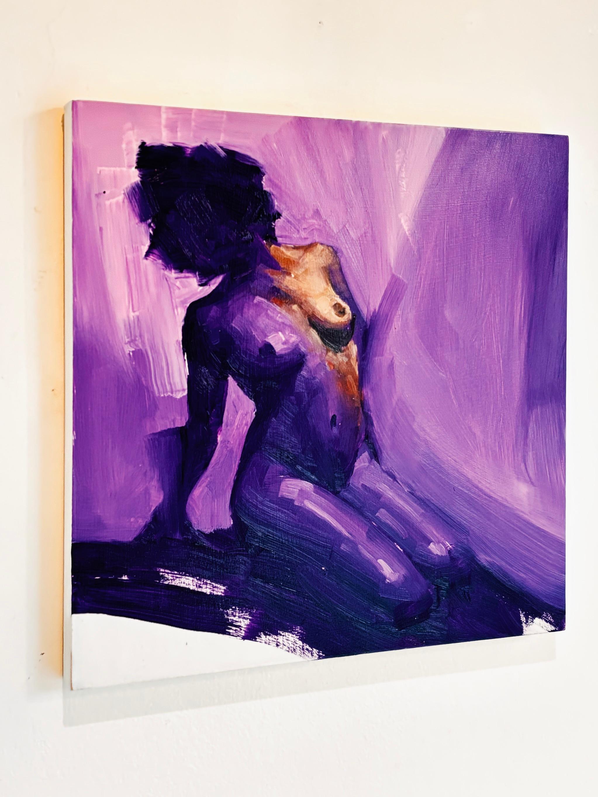 Chroma 36 - original figurativ abstrakt - weibliche form A - zeitgenössische kunst (Abstrakter Impressionismus), Painting, von Calvin Lai