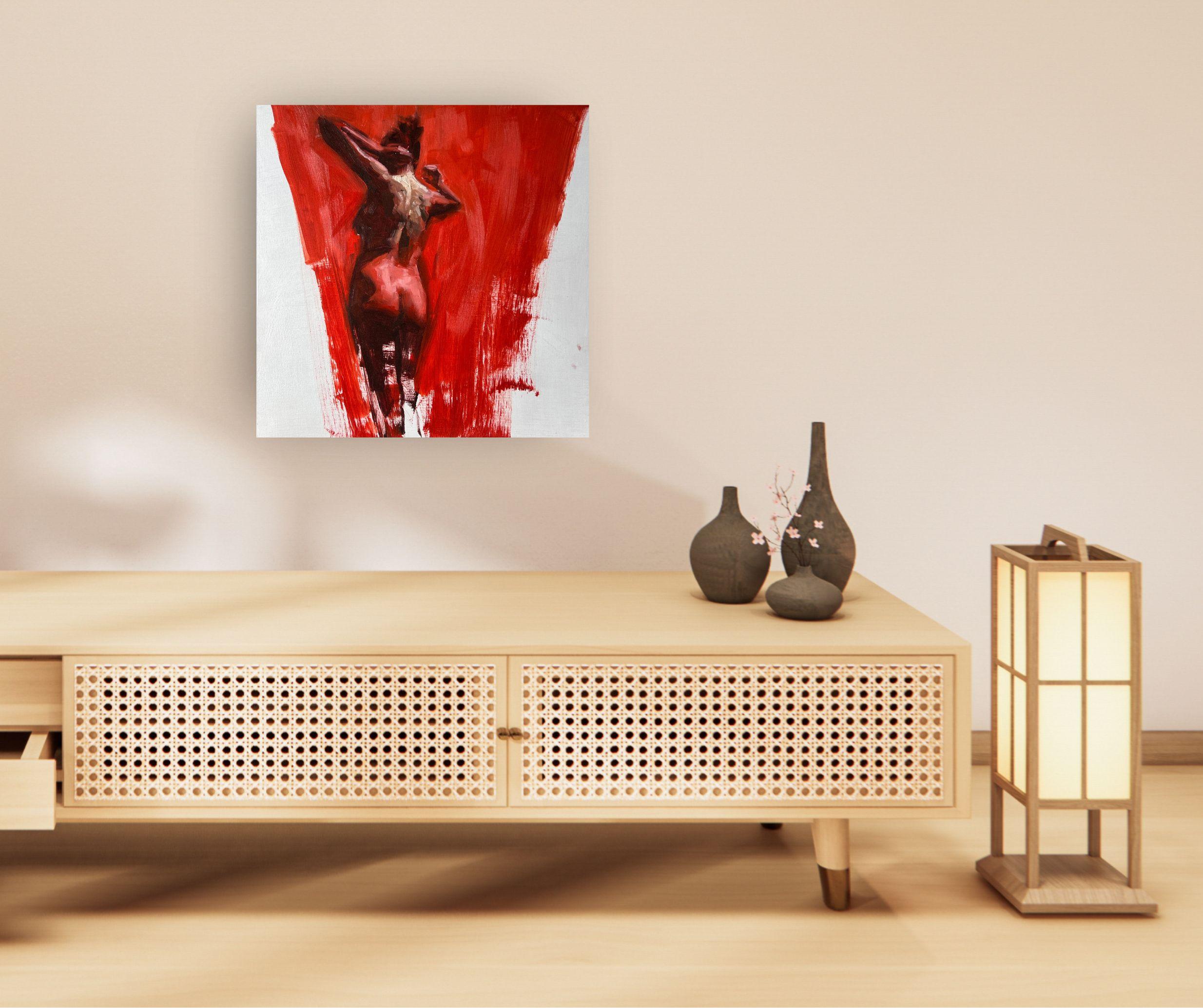 Chroma 37 - original figurativ abstrakt - weibliche form A - zeitgenössische kunst (Abstrakter Impressionismus), Art, von Calvin Lai
