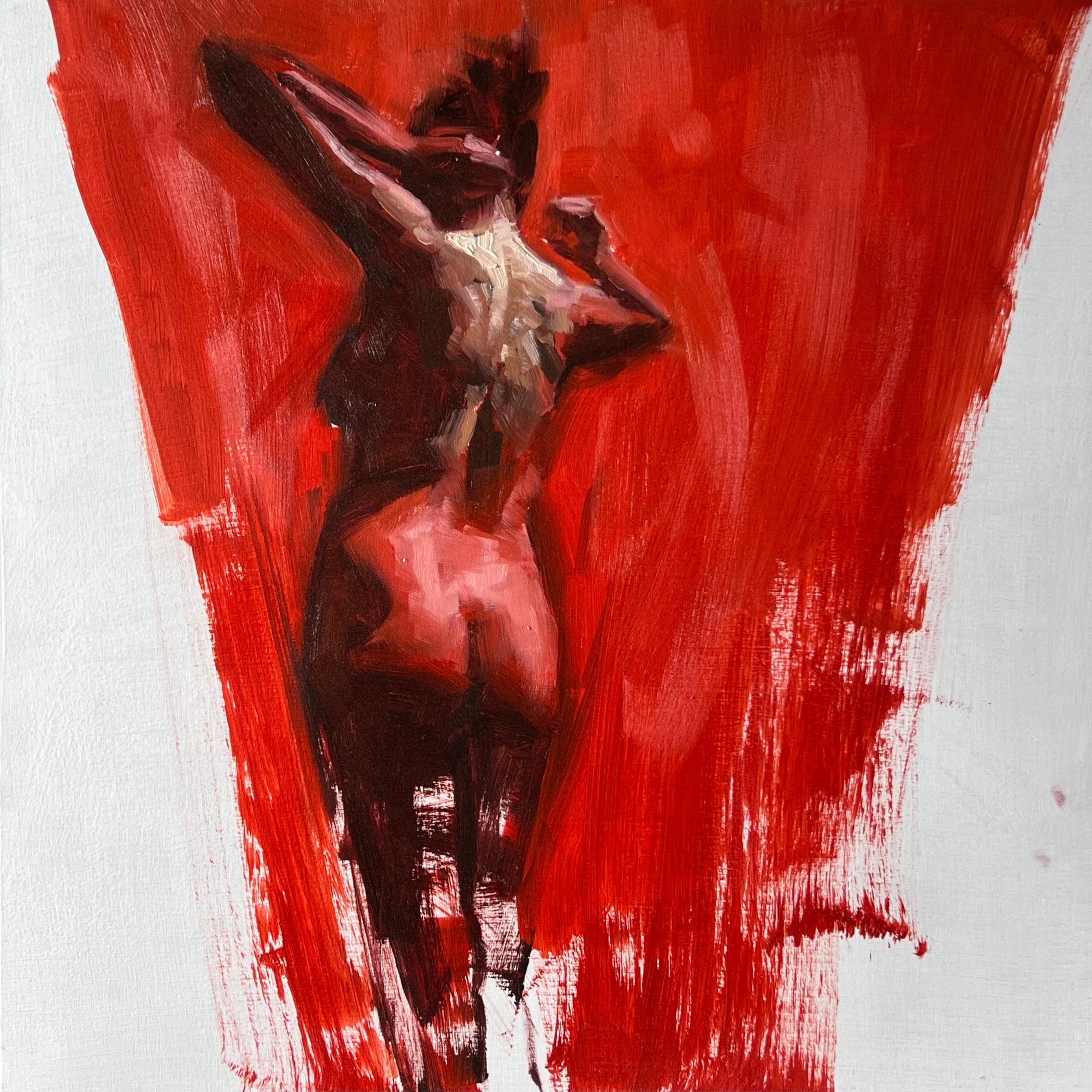 Calvin Lai Figurative Painting - Chroma 37 - original figurative abstract - female form - contemporary art