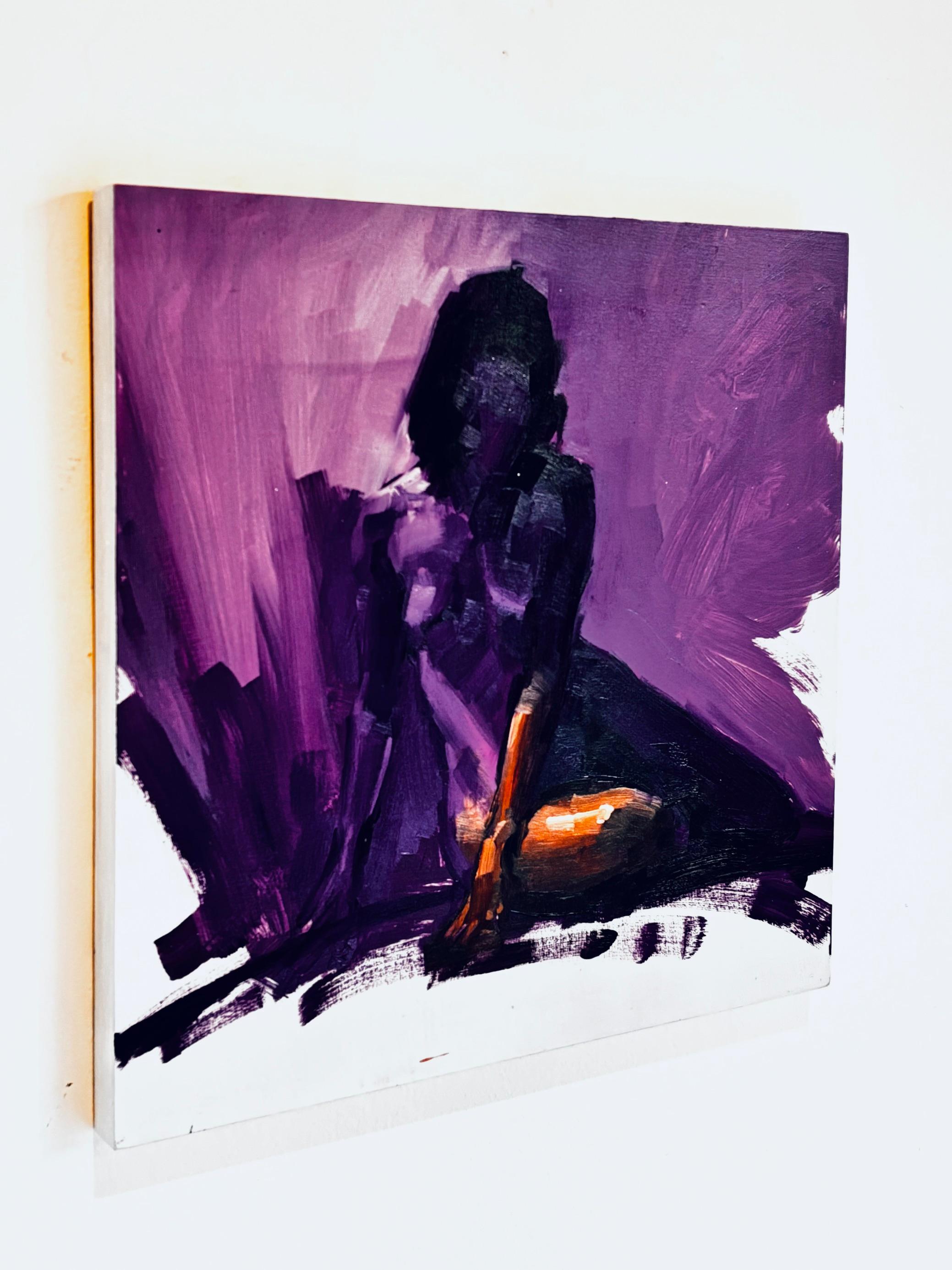 Chroma 38 - original figurativ abstrakt - weibliche form A - zeitgenössische kunst (Abstrakter Impressionismus), Painting, von Calvin Lai