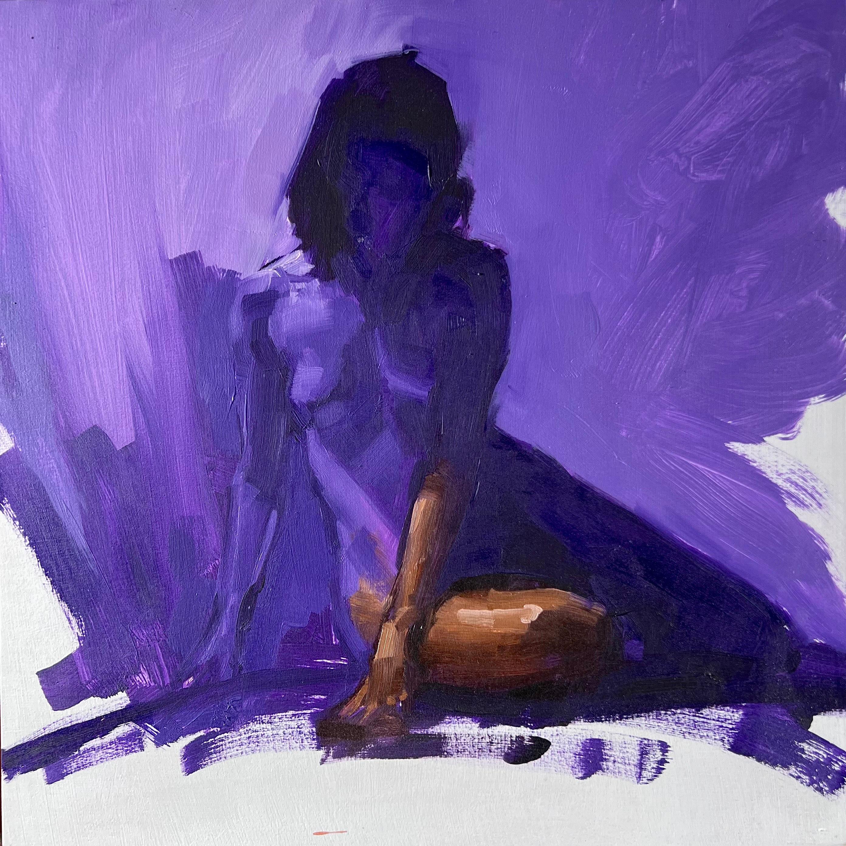 Calvin Lai Figurative Painting - Chroma 38 - original figurative abstract - female form - contemporary art