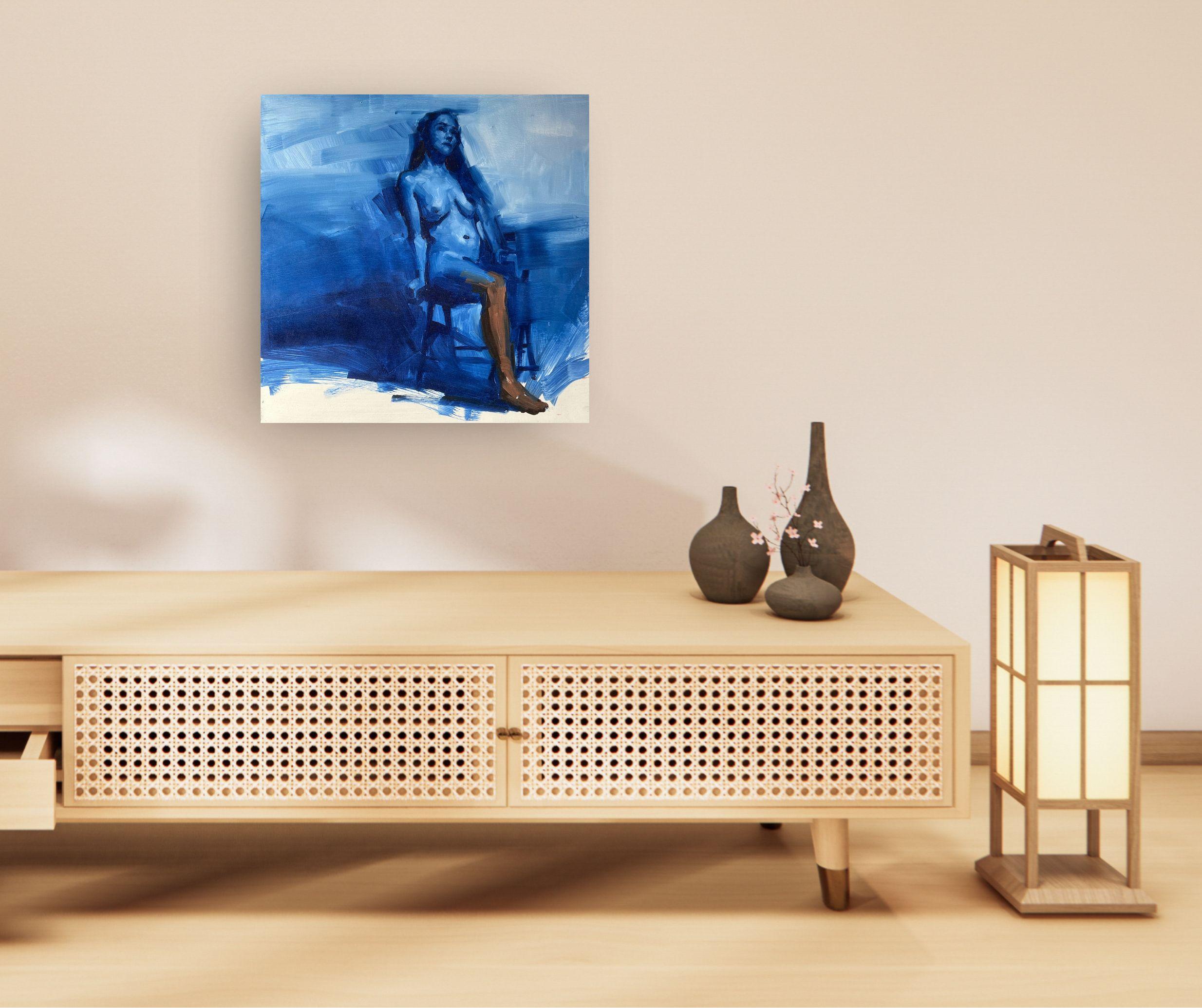 Chroma 39 - original figurativ abstrakt - weibliche form A - zeitgenössische kunst (Abstrakter Impressionismus), Art, von Calvin Lai