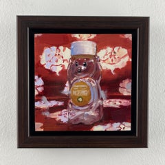 "Little Honey Bear" Oil Painting Honey Jar