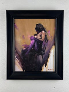 "Opaque" Oil Painting by Calvin Lai Featuring Female Figure