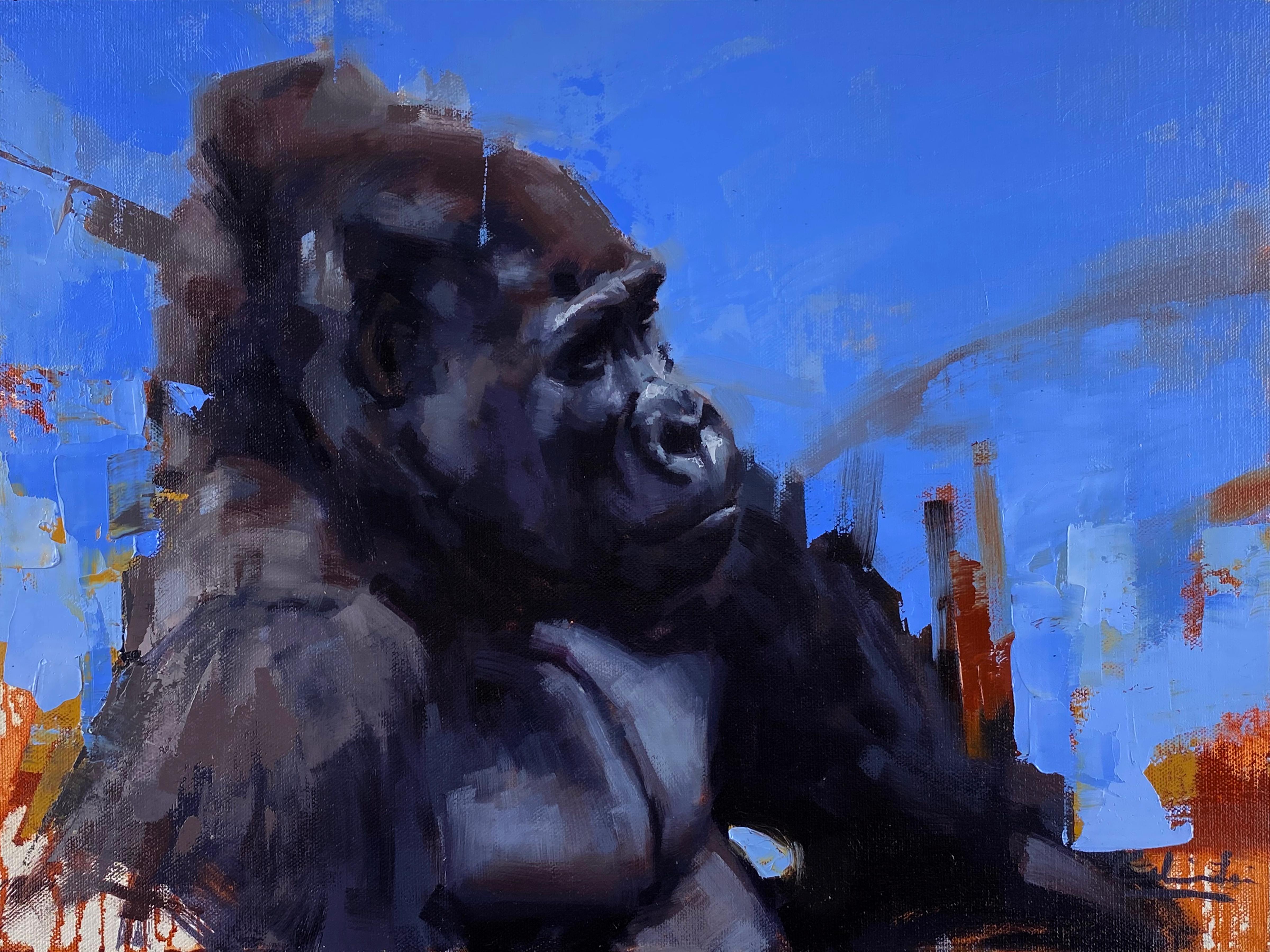 "Momento Pensativo", (2022) Pintura al Óleo Original de Calvin Lai