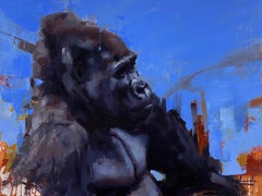 "Momento Pensativo", (2022) Pintura al Óleo Original de Calvin Lai