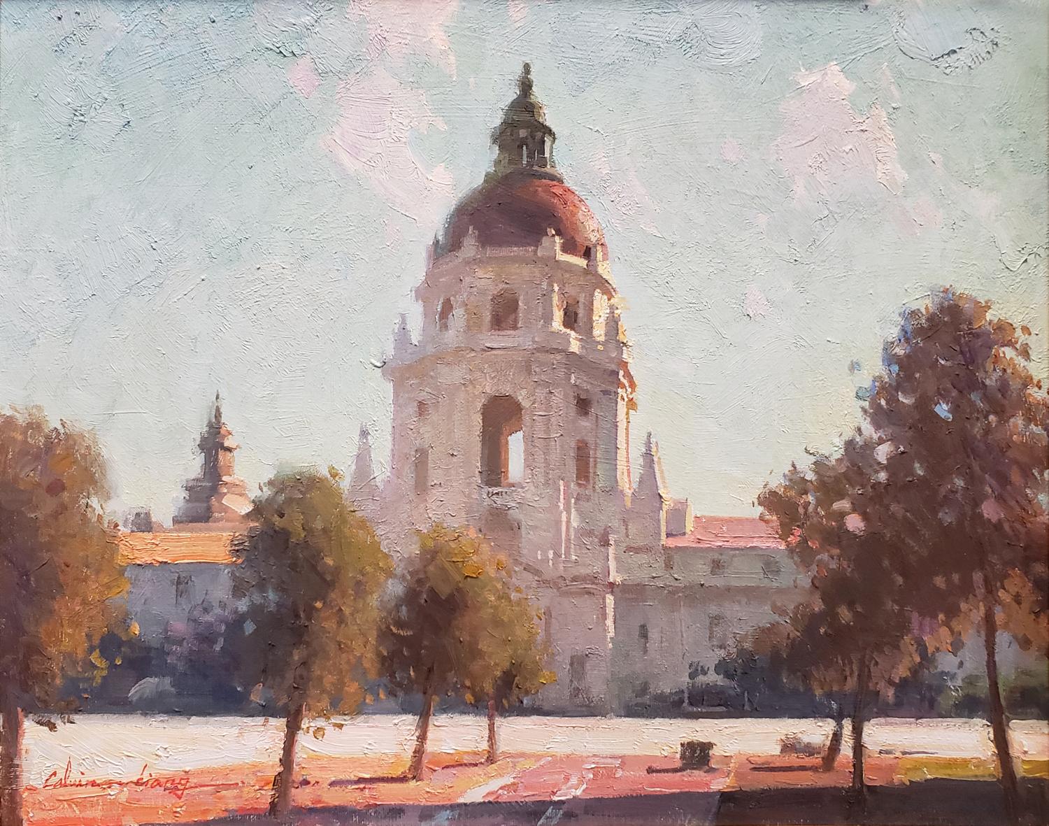 Pasadena City Hall - Painting by Calvin Liang