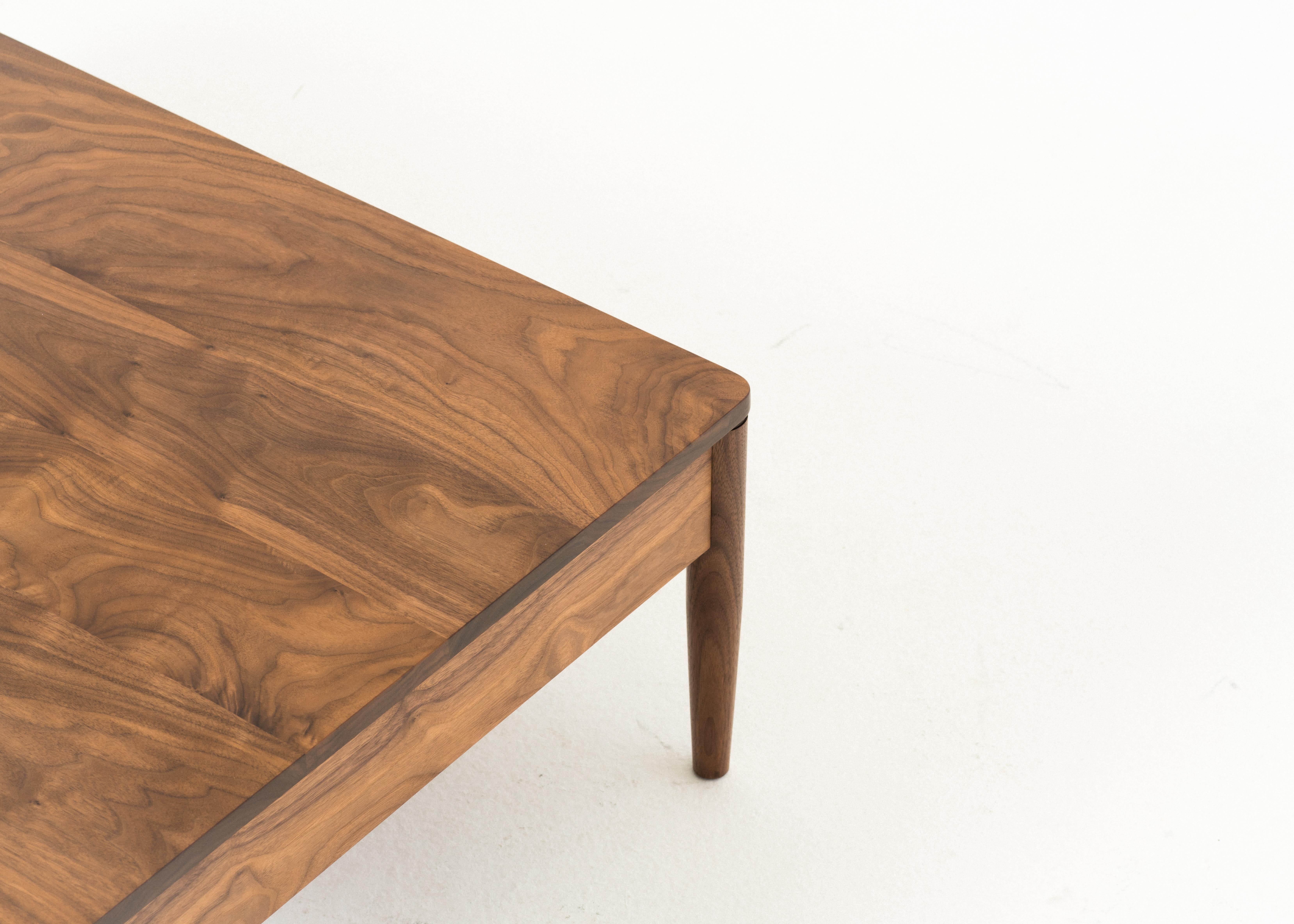 American Calvin Low Table Medium, Handcrafted Solid Wood Coffee Table For Sale