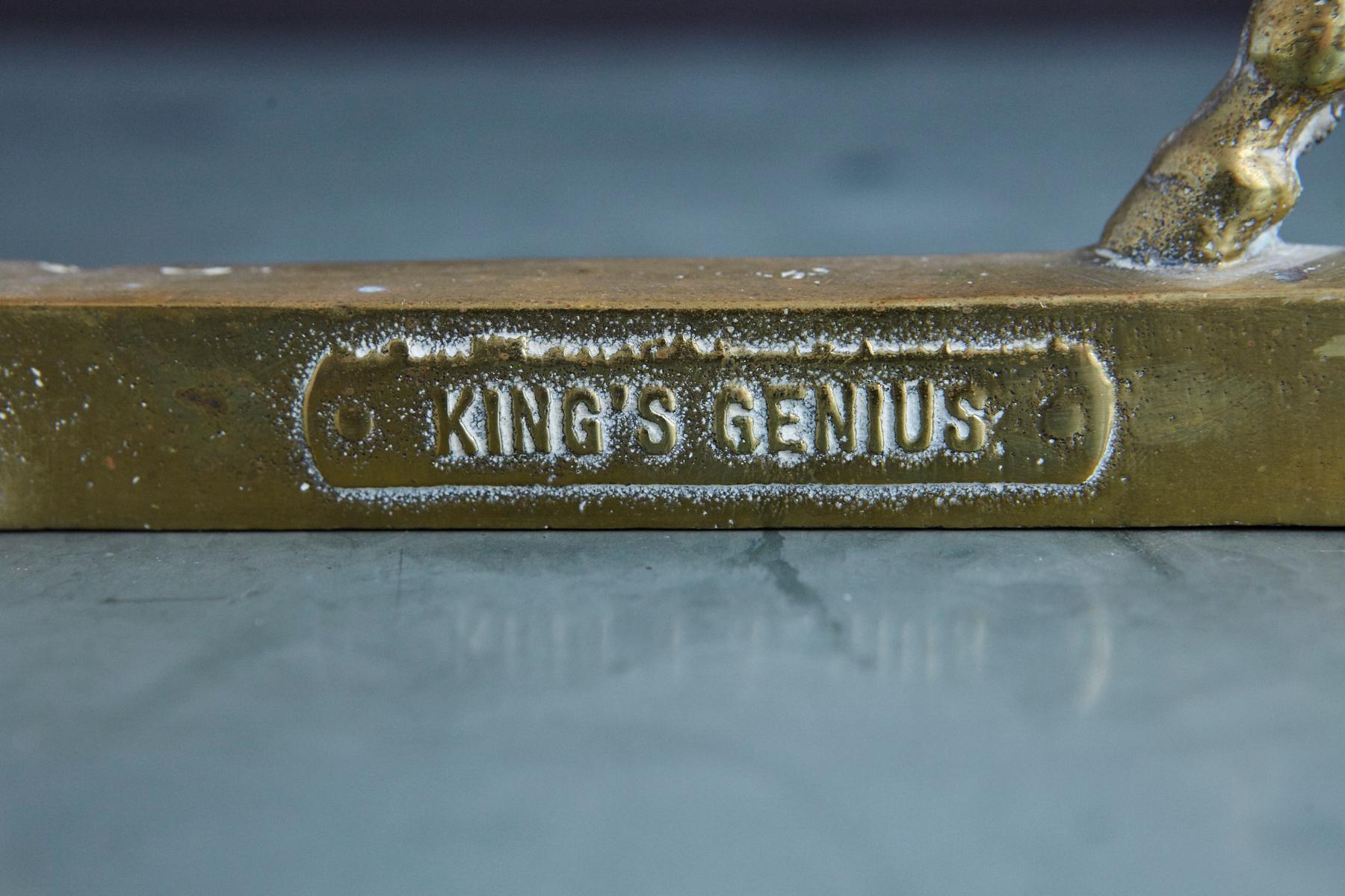 Calvin Roy Kinsler Brass Horse Door Stop, King's Genius, circa 1938 In Good Condition In Pau, FR