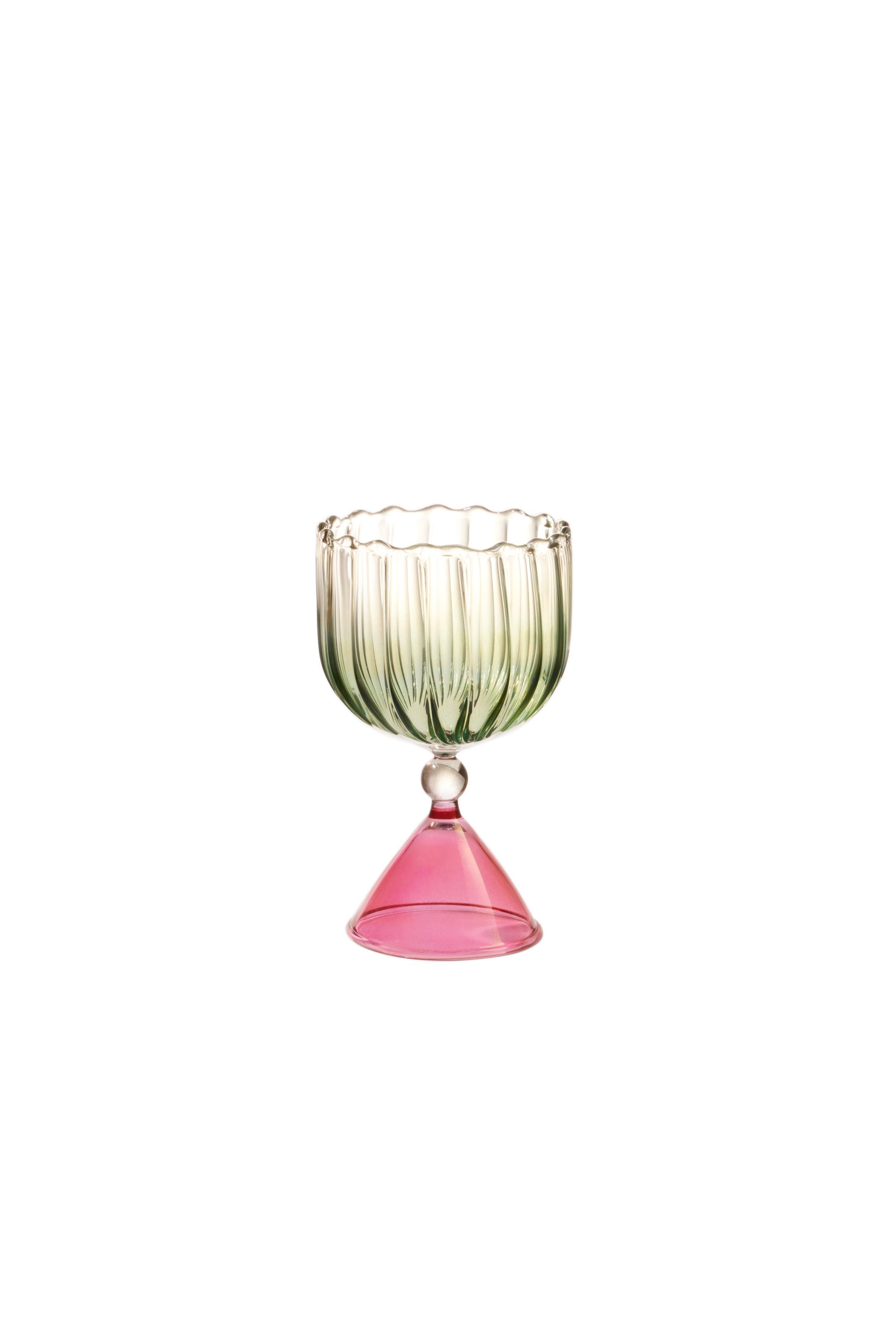 XXI secolo e contemporaneo Bottiglia Calypso + vetro verde in vendita