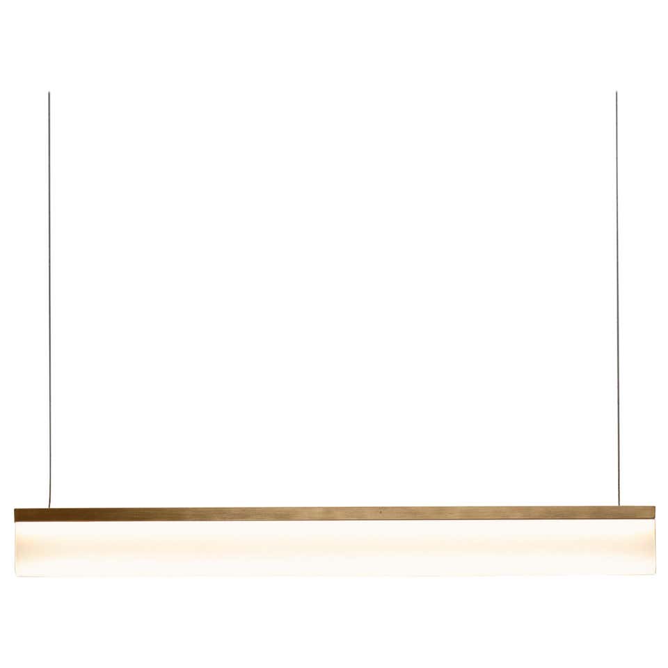 GEM4 Linear Pendant - 60 inch - Satin Brass For Sale at 1stDibs