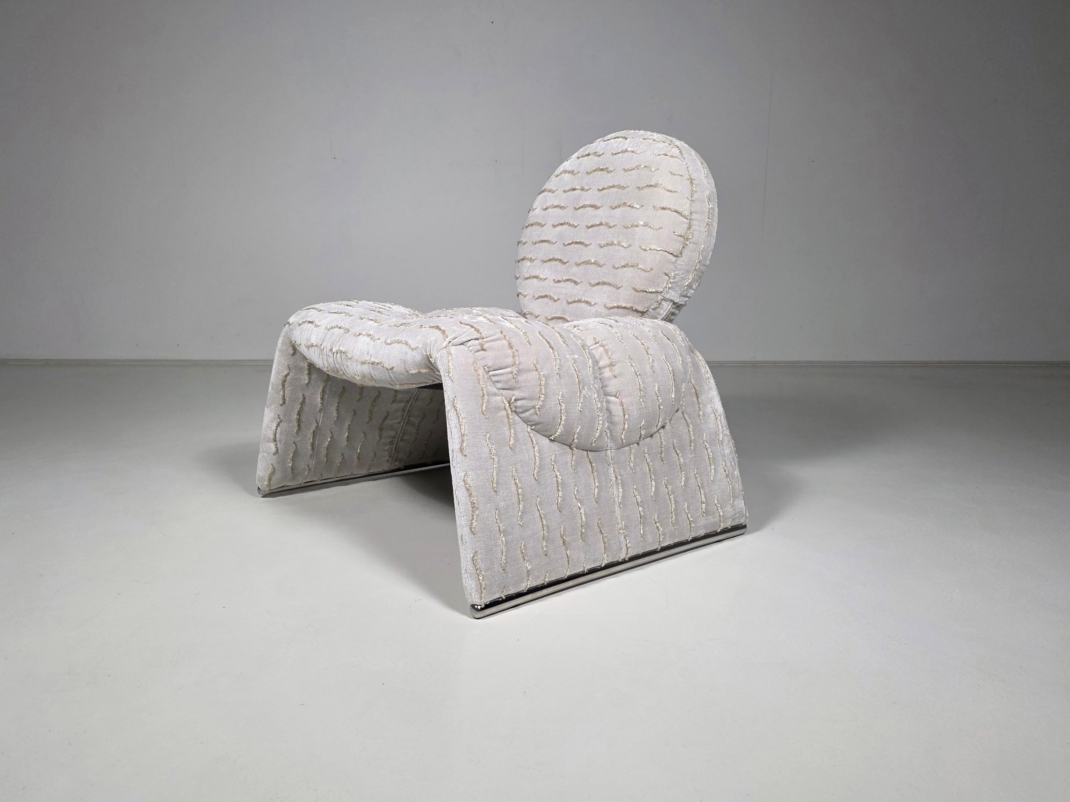 Mid-Century moderno Calypso lounge chair by Vittorio Introini for Saporiti, 1970s in vendita