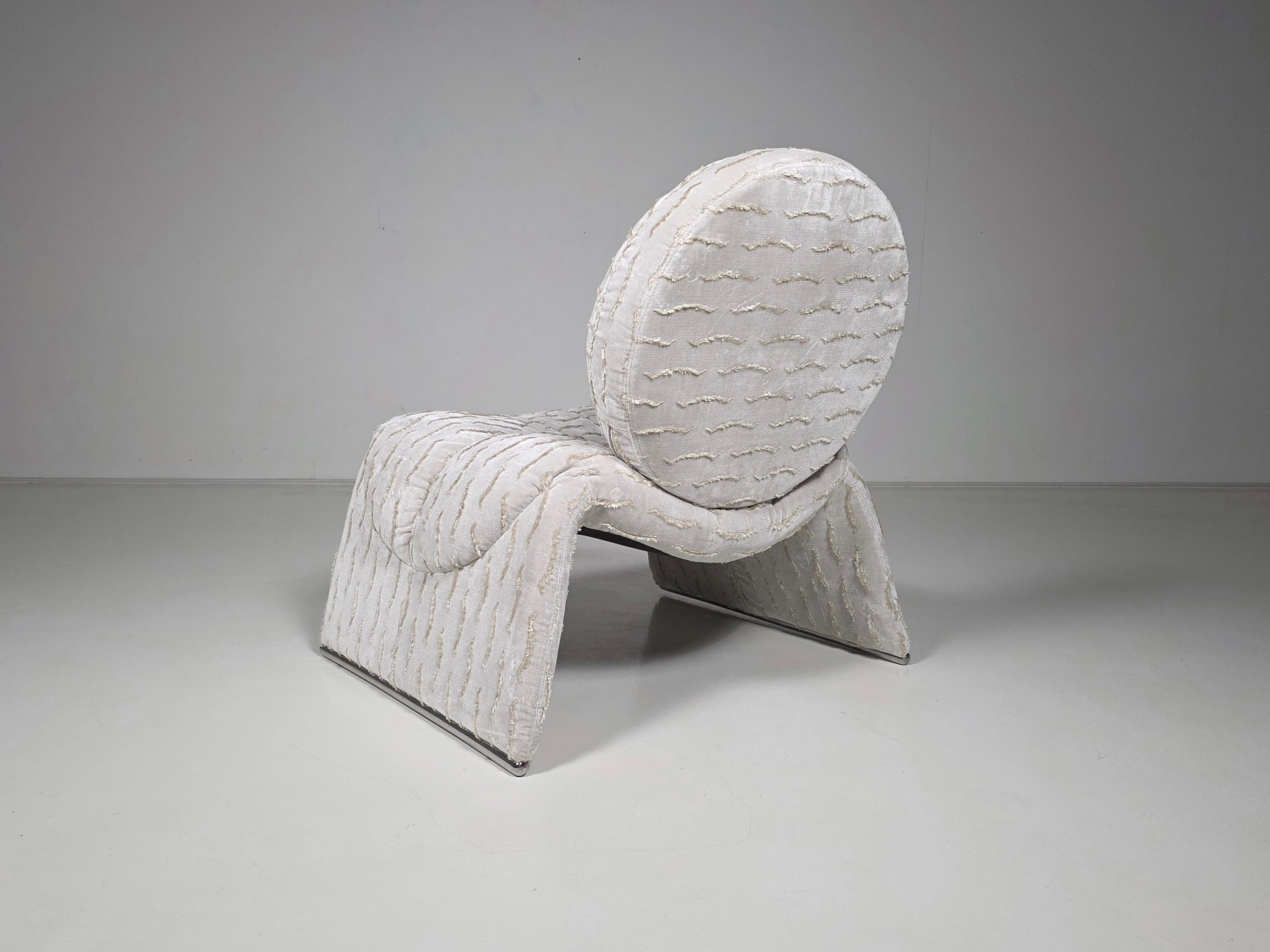 Jacquard Calypso lounge chair by Vittorio Introini for Saporiti, 1970s in vendita