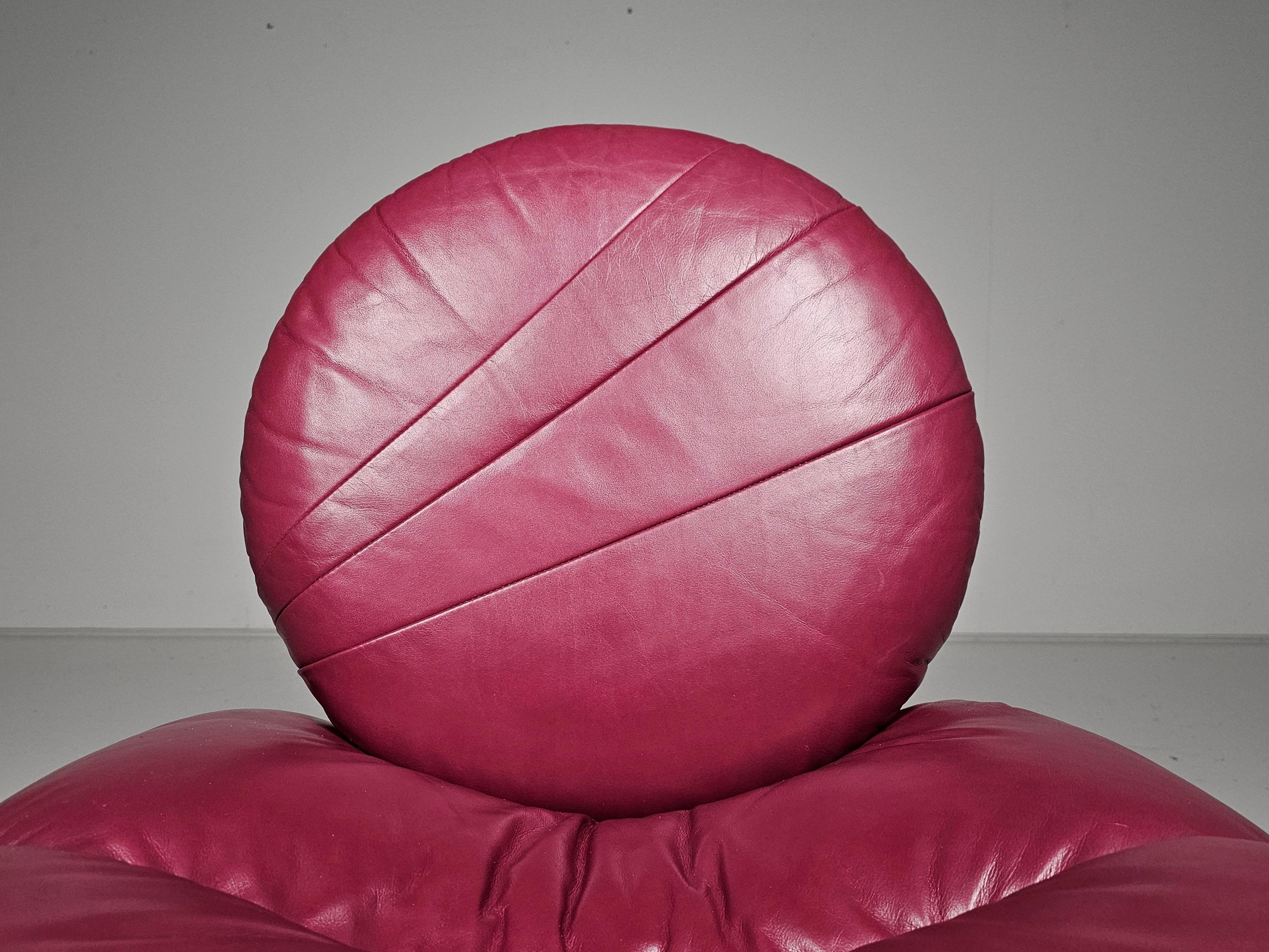 Tumbona Calypso en rosa de Vittorio Introini para Saporiti Italia, años 70 en venta 1