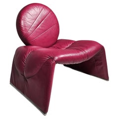 Calypso lounge chair in pink by Vittorio Introini for Saporiti Italy, 1970s