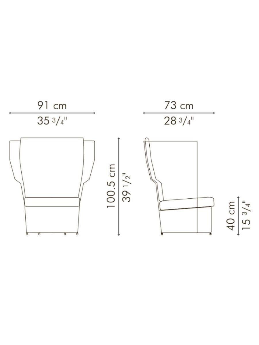 Contemporary Calyx Highback Easy Armchair by Kenneth Cobonpue