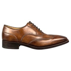 CALZOLERIA HARRIS x BARNEY'S NEW YORK Größe 7.5 Brown Antique Leder Schuhe
