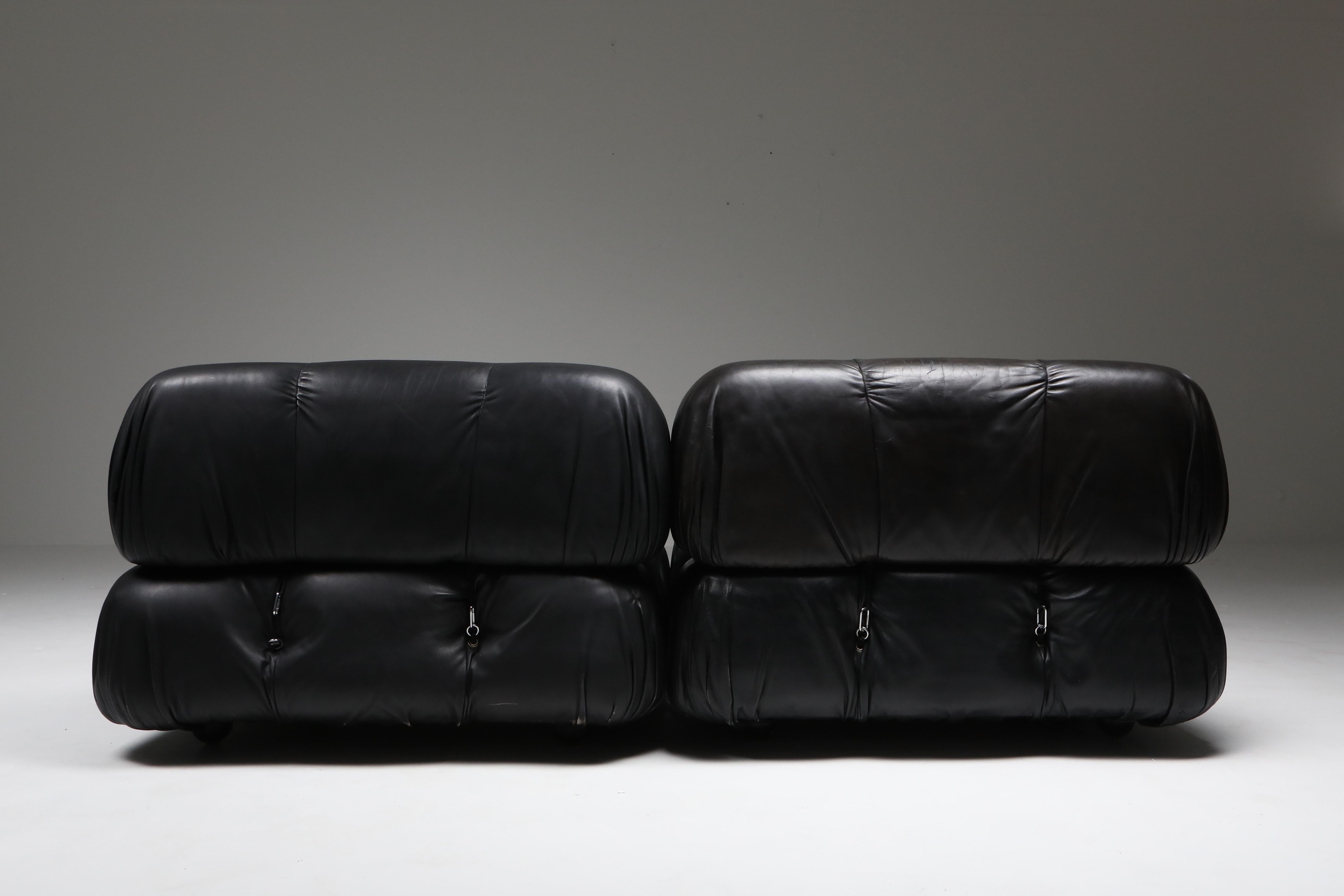 Camaleonda Black Leather Lounge chair 1