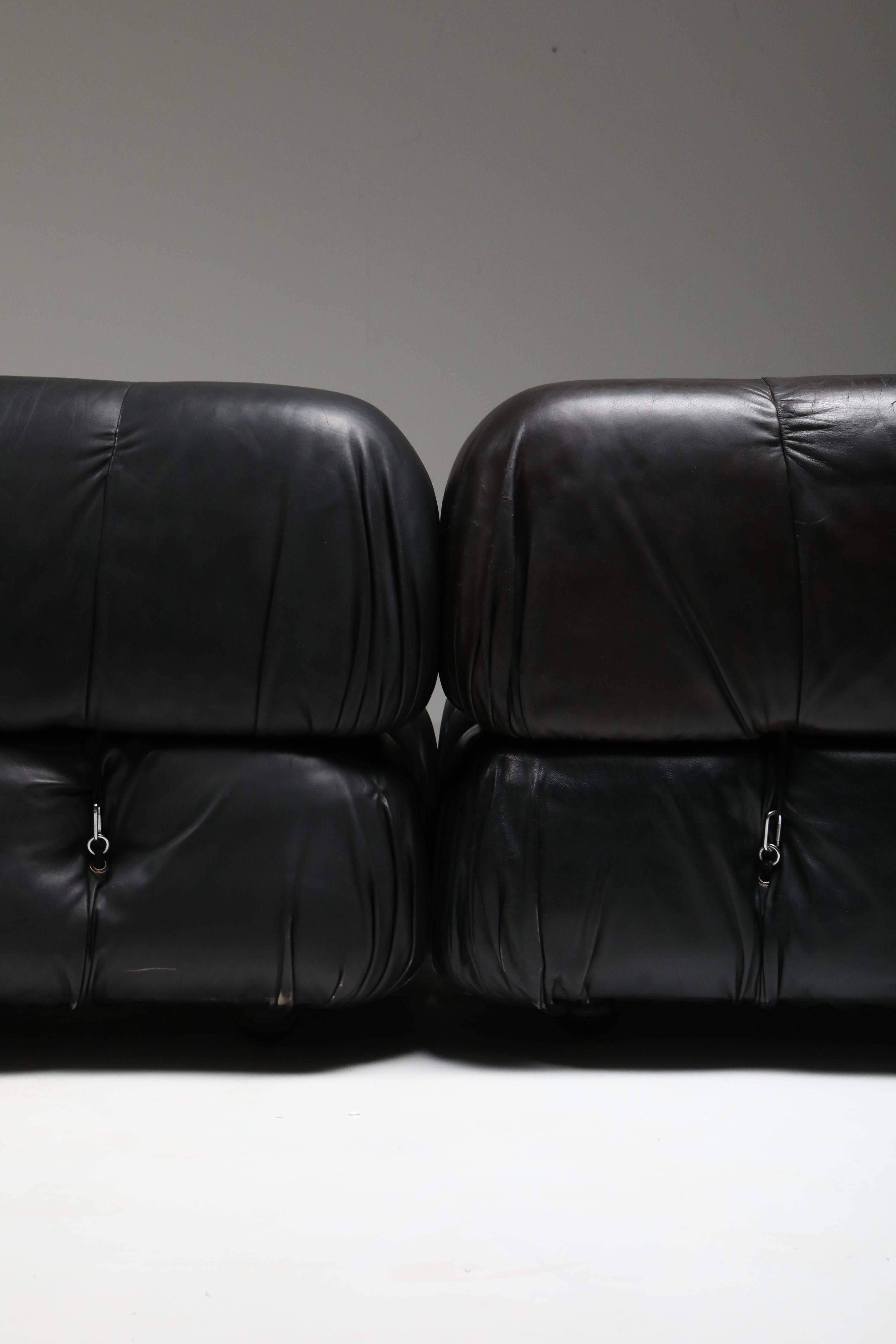 Camaleonda Black Leather Lounge chair 2