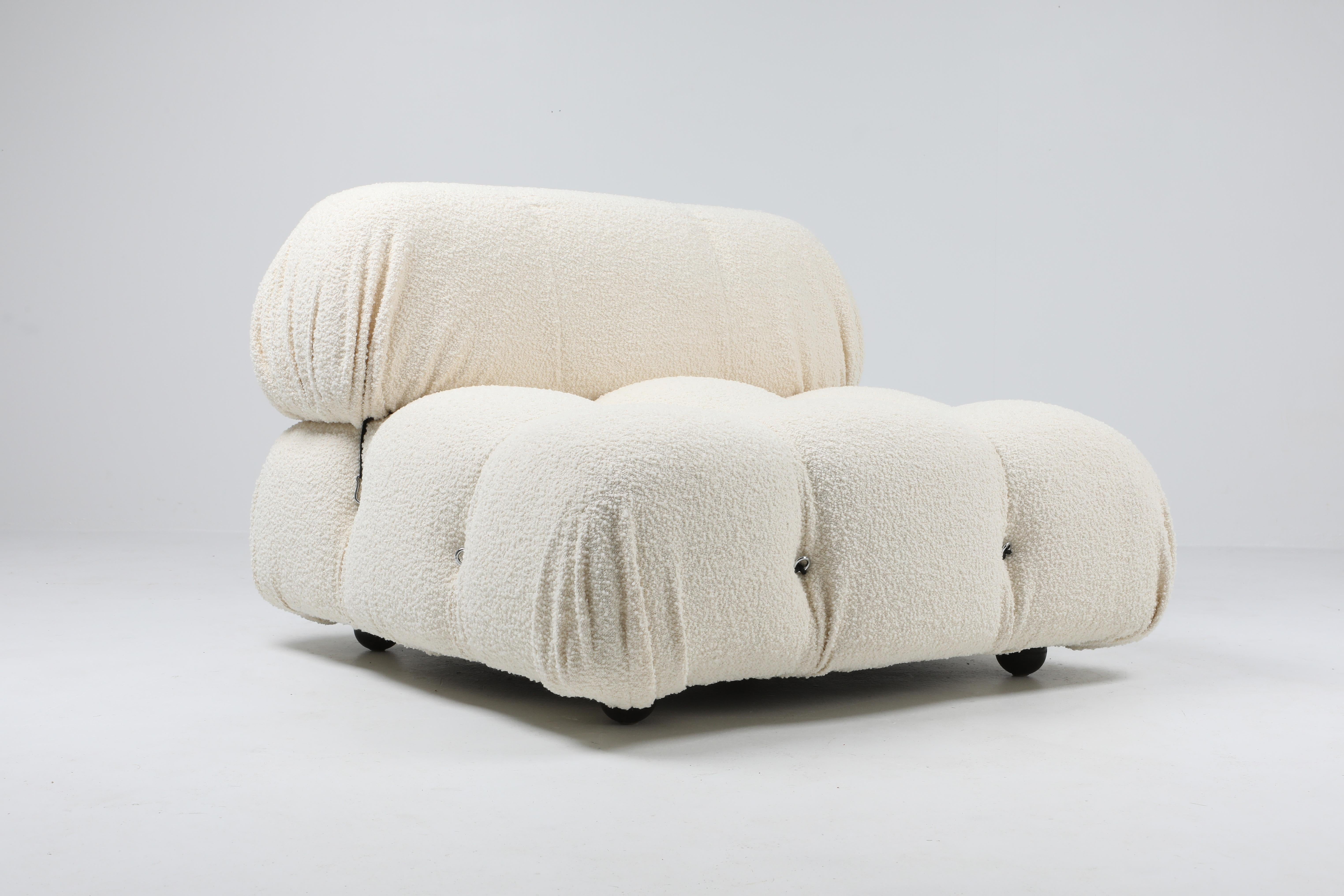 Mario Bellini, camaleonda, easy chair, B&B Italia, 1970s, 
newly upholstered in bouclé wool.


  
  