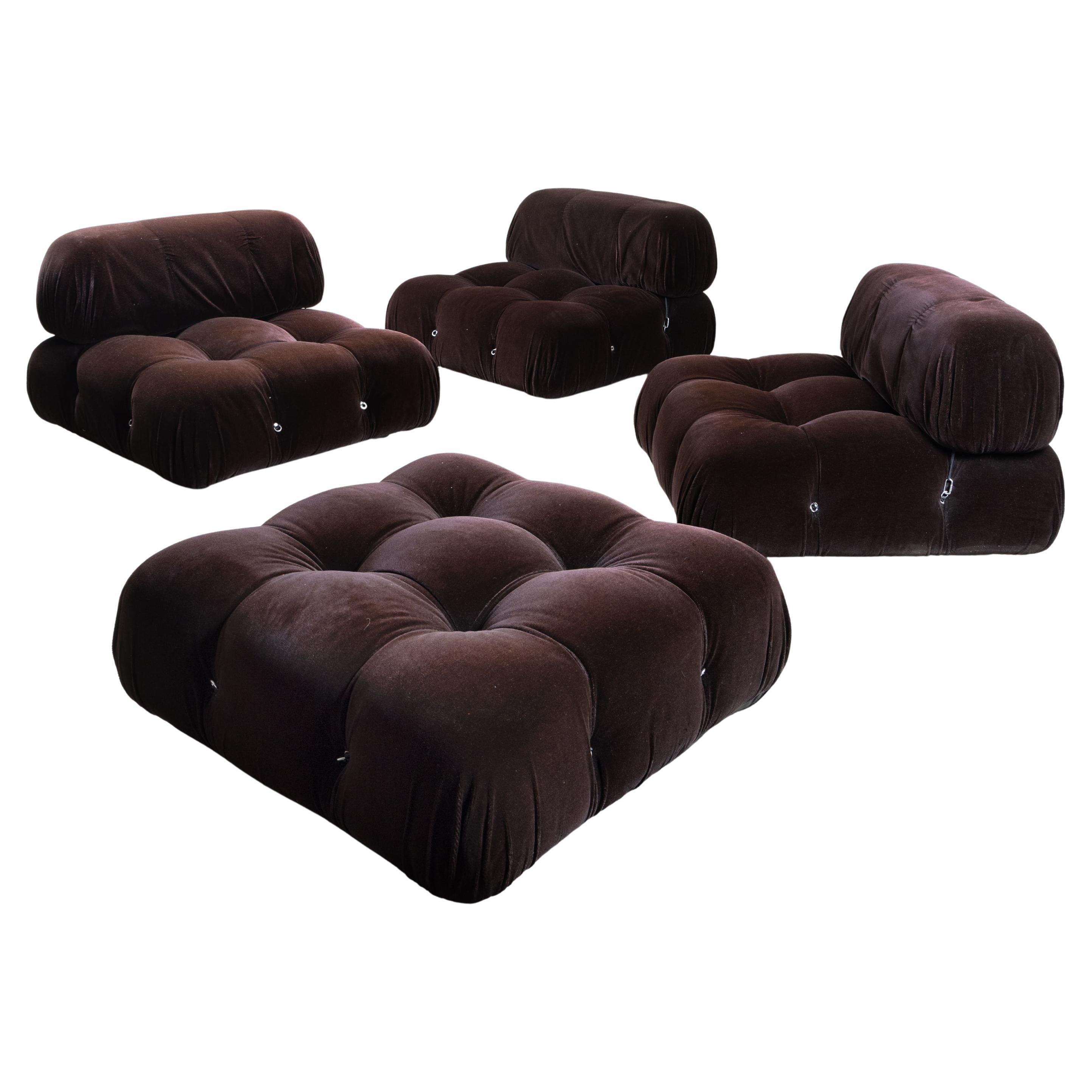 Camaleonda braunes modulares Sofa von Mario Bellini, B&B Italien, 1970 Satz 4