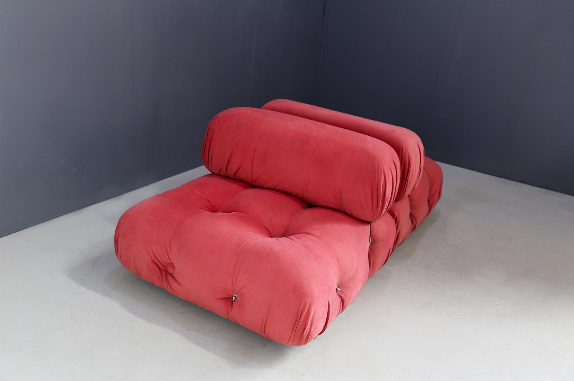 Camaleonda by Mario Bellini B&B Italia Modular Set in Pink, Original Label 1970s In Good Condition In Milano, IT