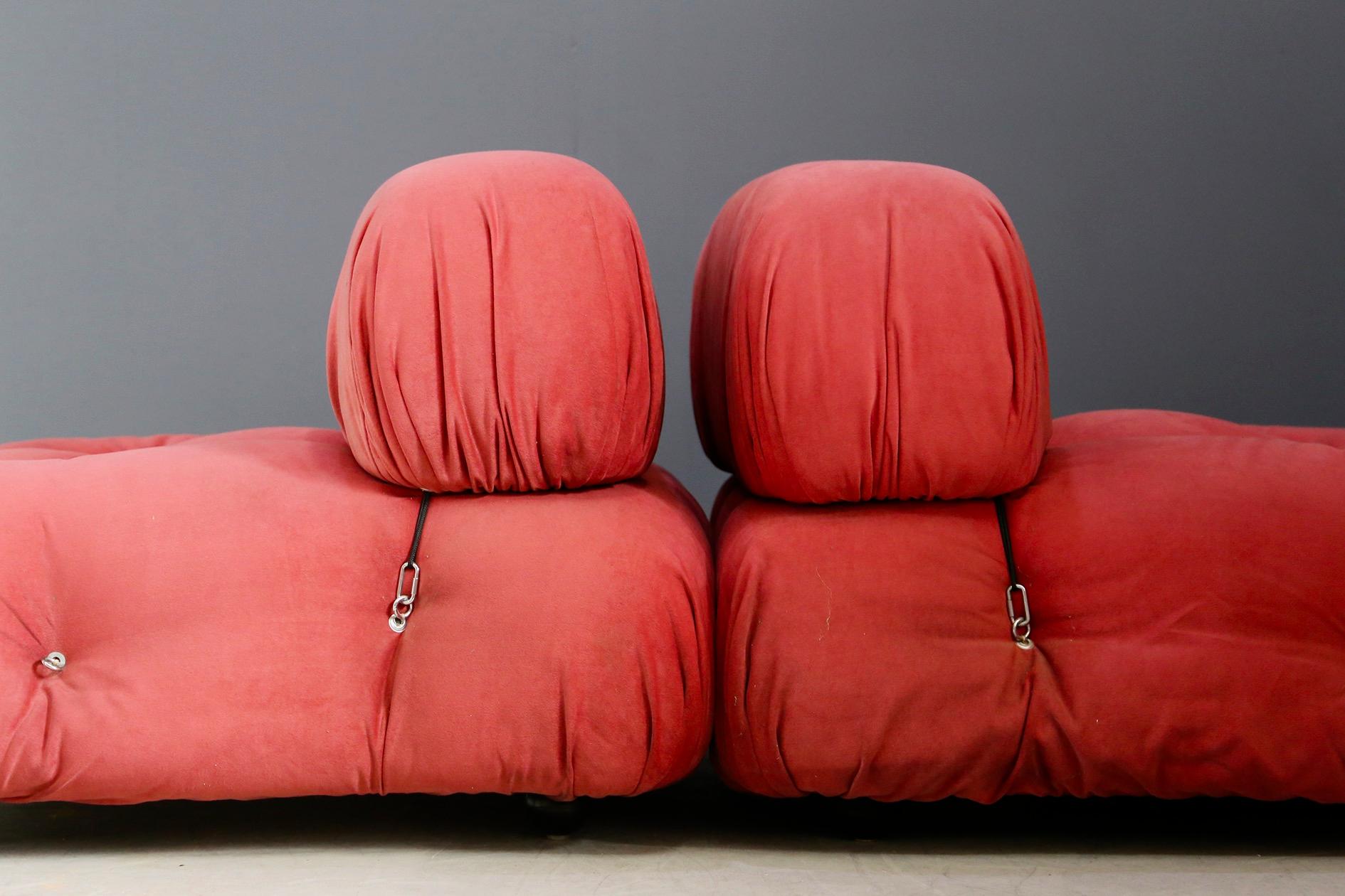 Camaleonda by Mario Bellini B&B Italia Modular Set in Pink, Original Label 1970s 1
