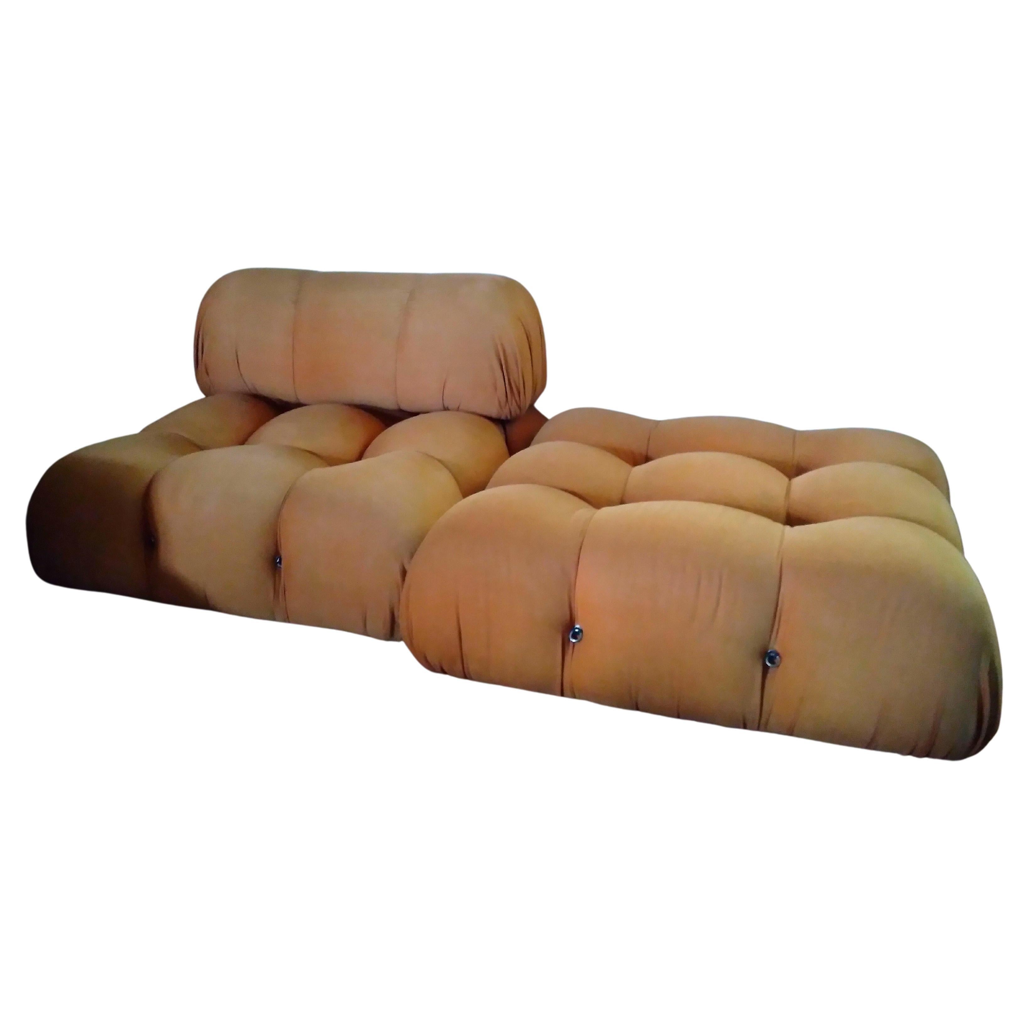 The Camaleonda Modular Sofa by Mario Bellini from C&B Italia  The first edition , fabric original , in very good state . Set of two large  seats
The Camaleonda is iconic sofa , the Camaleonda is exhibited at the  Moma Museum of  NewYork .
I's very