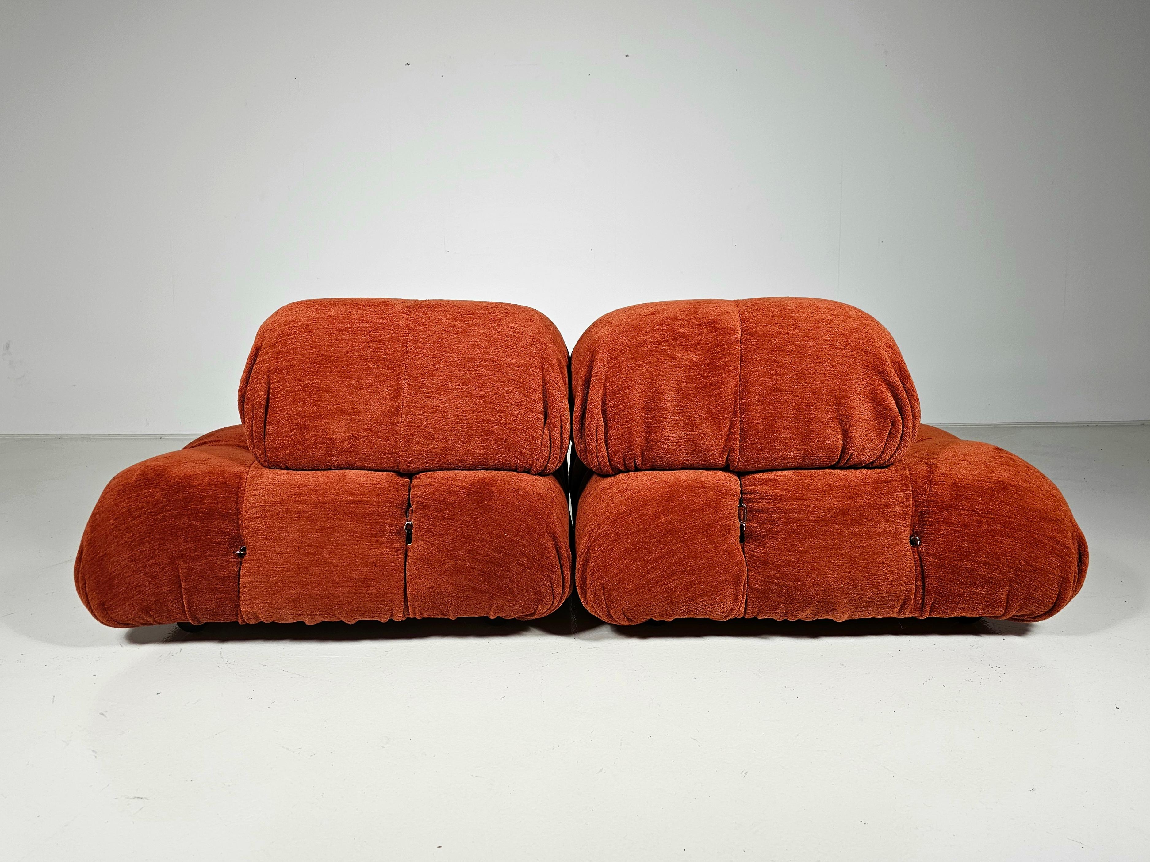 Chenille Camaleonda chaise longues sofa by Mario Bellini for C&B Italia, 1970s